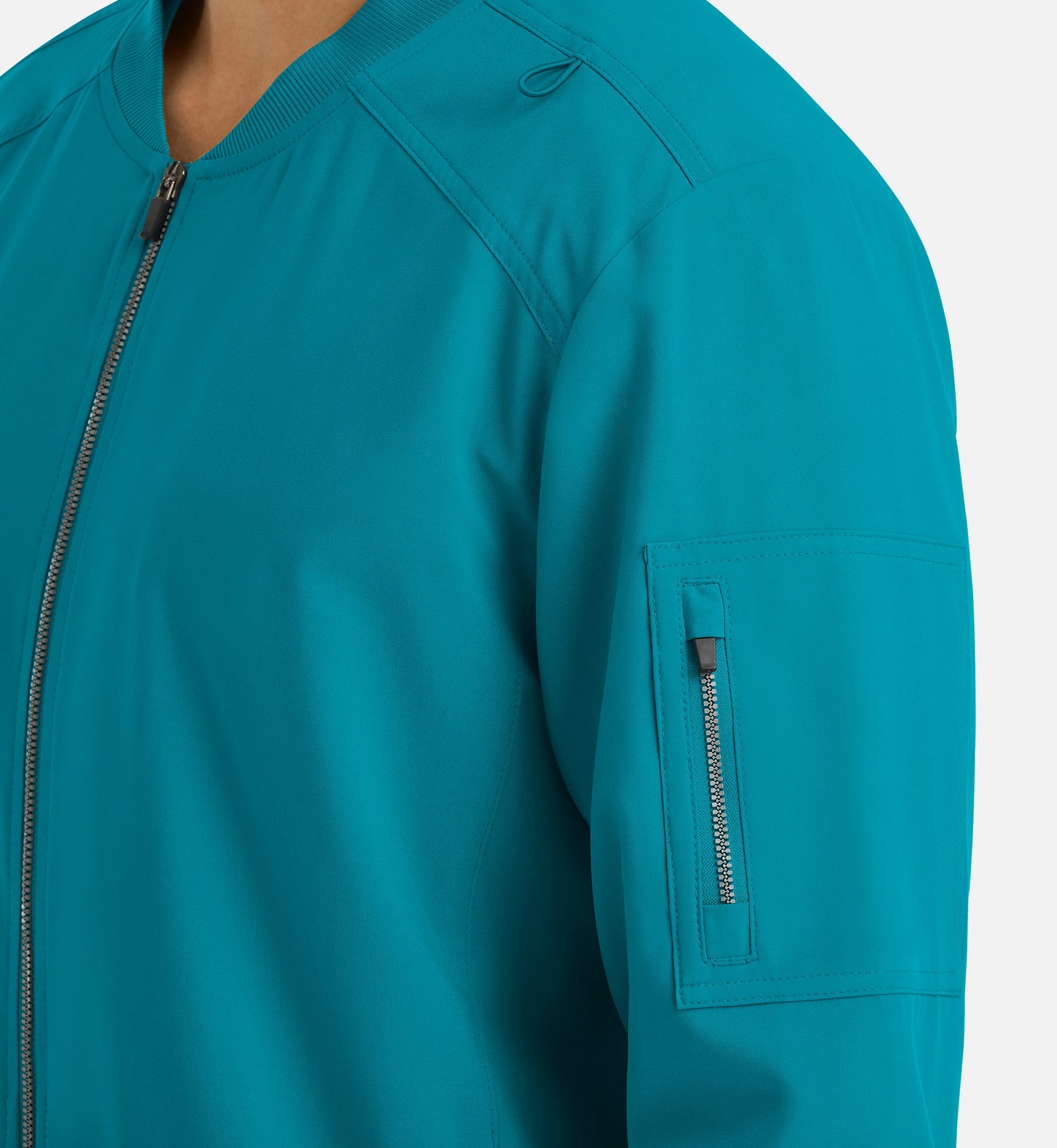 Momentum 5861 Men's Full Zip Bomber Jacket Teal