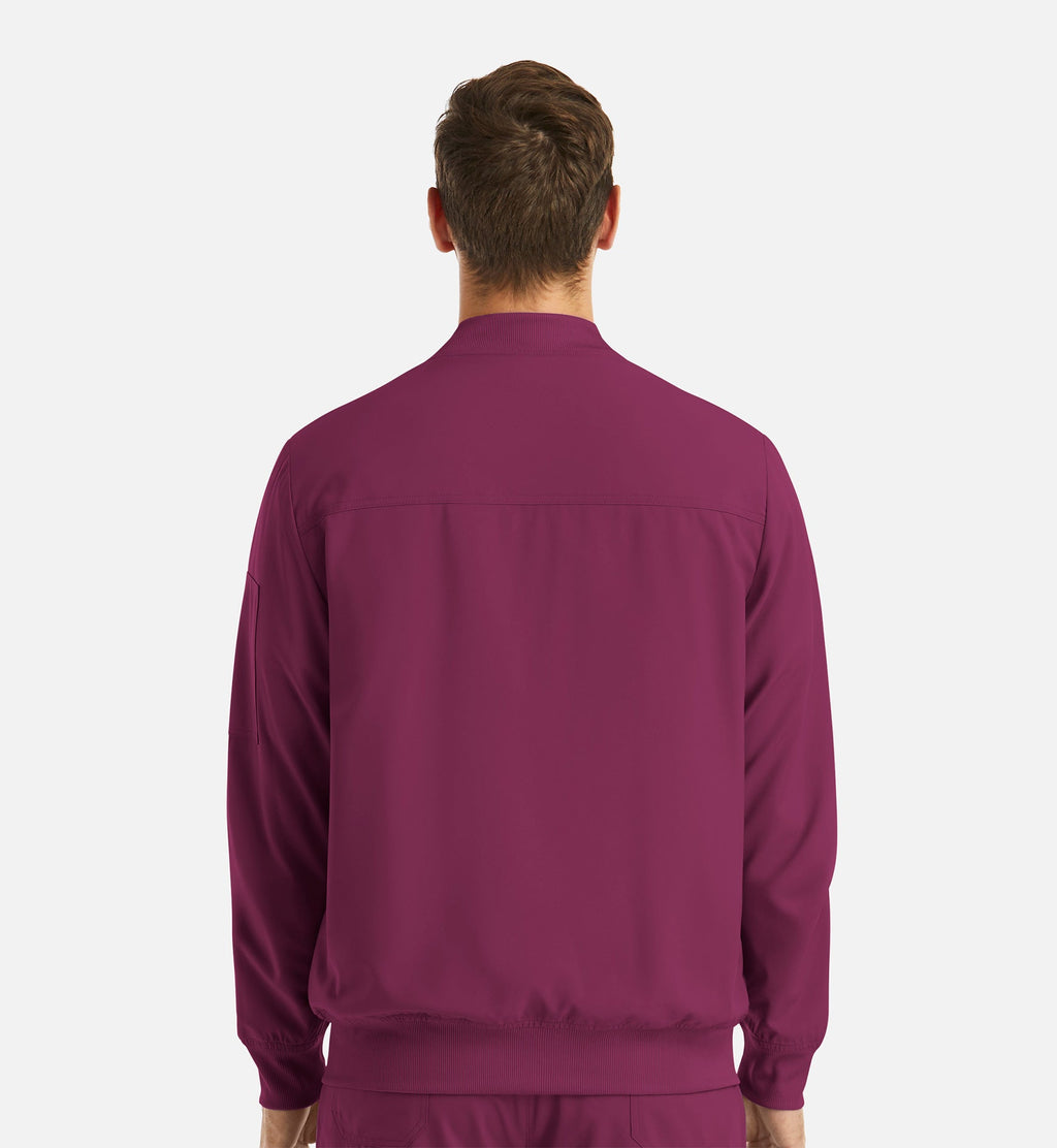 Momentum 5861 Men's Full Zip Bomber Jacket Wine