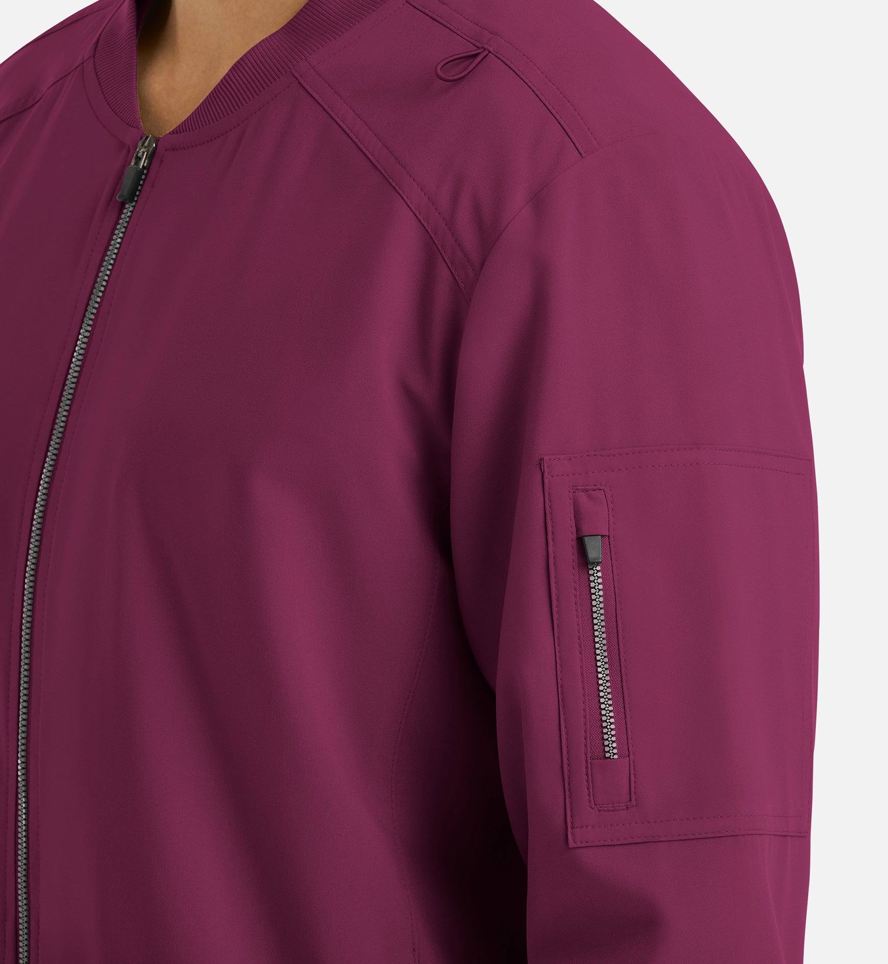 Momentum 5861 Men's Full Zip Bomber Jacket Wine