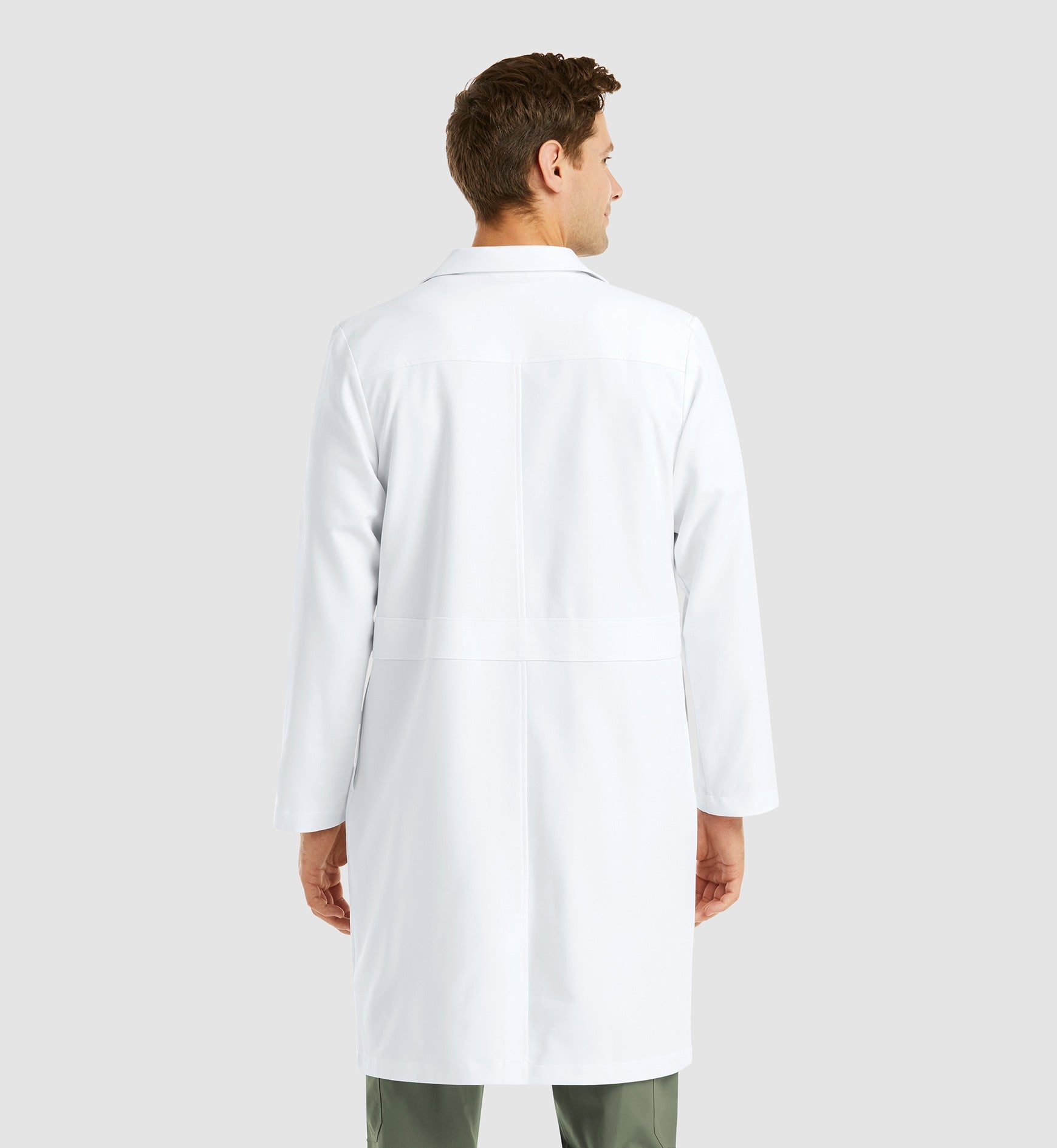 Momentum Lab Coats 5871 Men's Full Length Lab Coat White