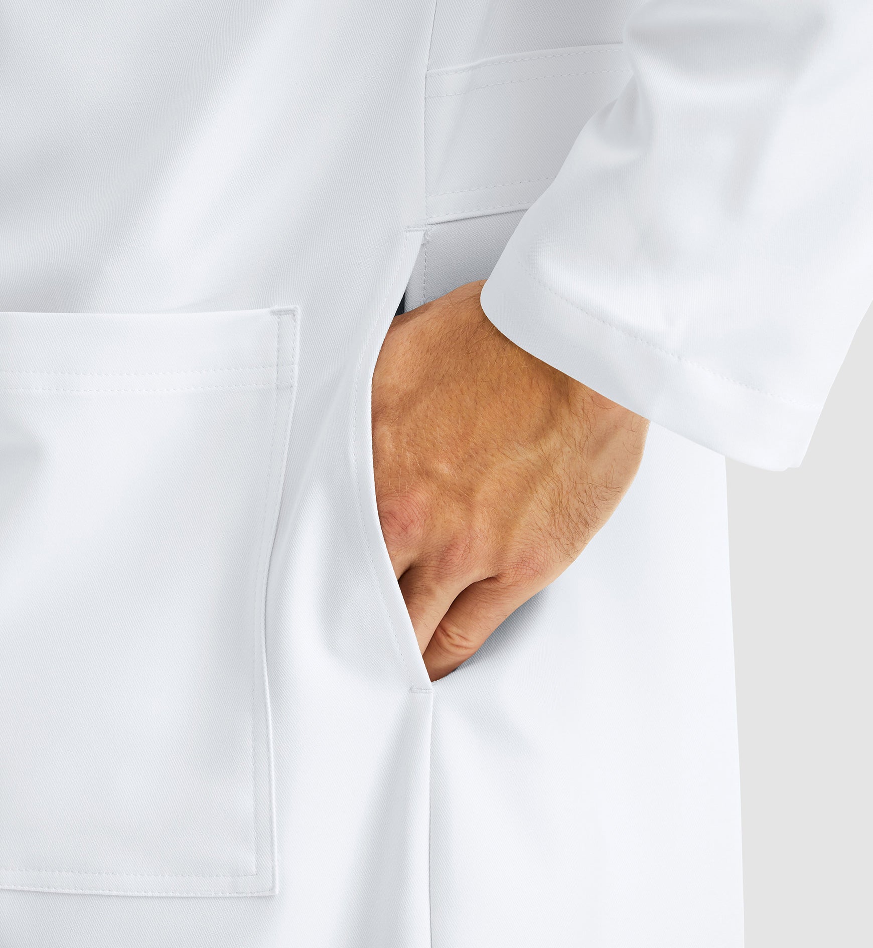 Momentum Lab Coats 5871 Men's Full Length Lab Coat White