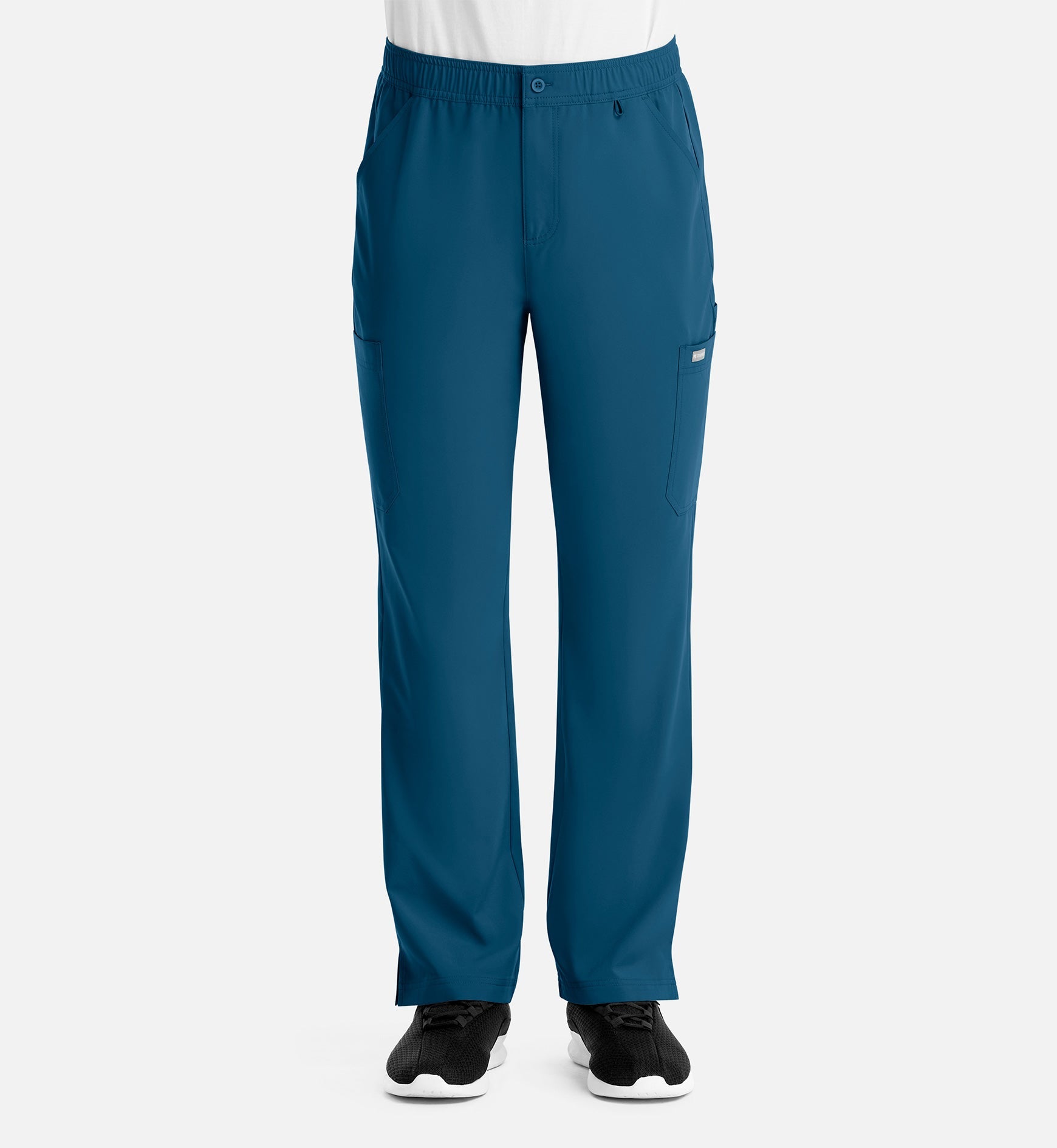 Momentum 5891 Men's Fly Front Cargo Pants Caribbean Blue