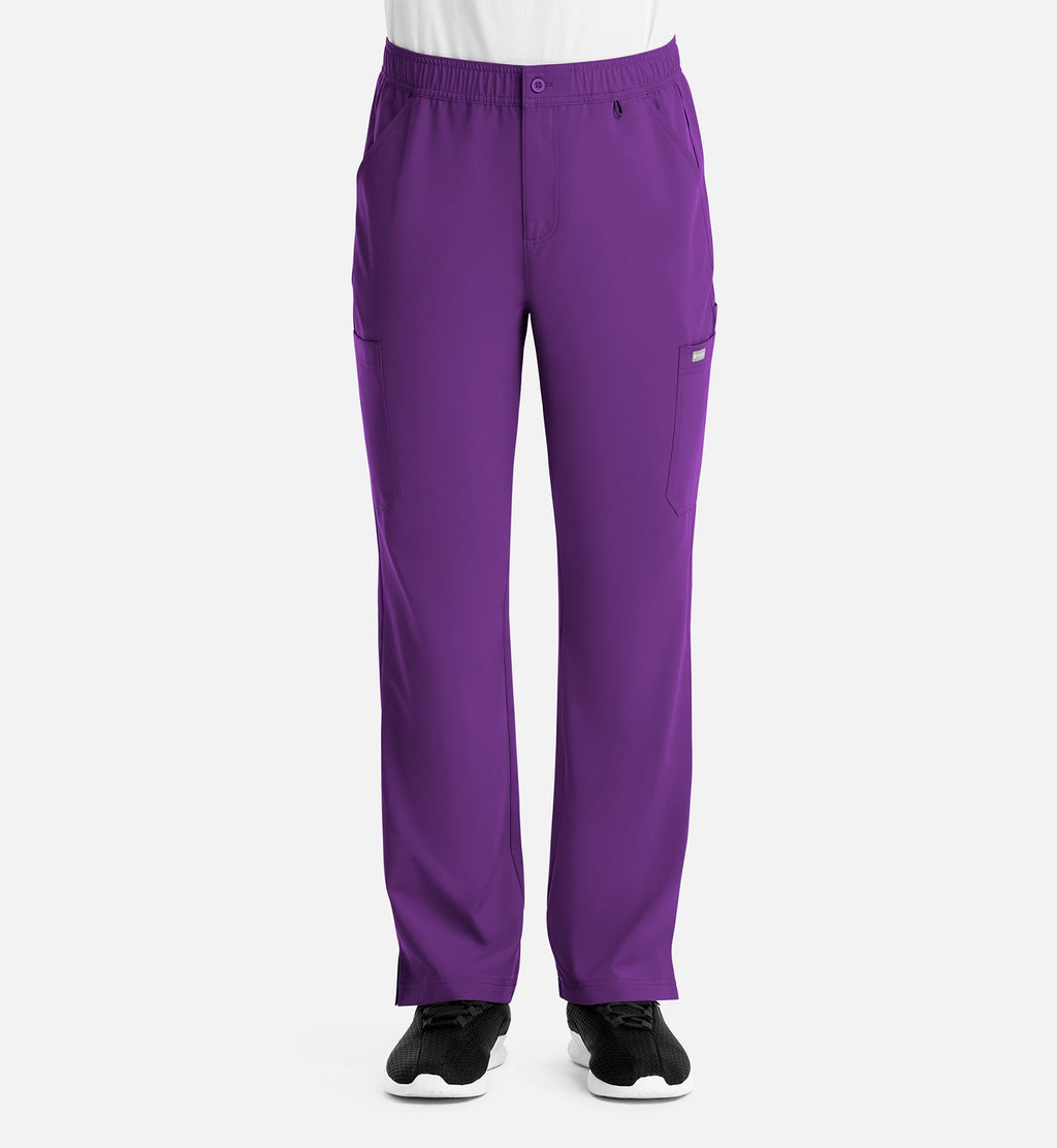 Momentum 5891 Men's Fly Front Cargo Pants Eggplant