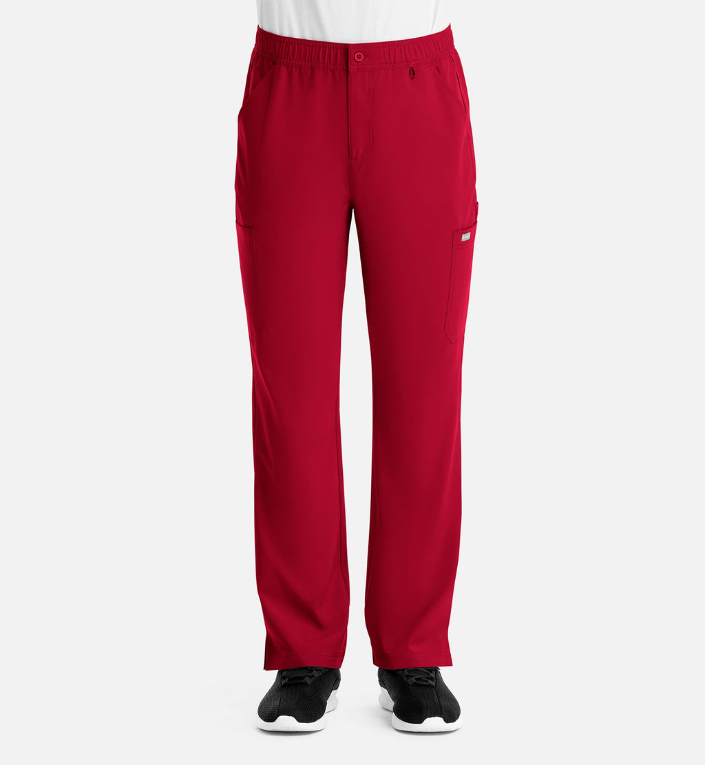 Momentum 5891 Men's Fly Front Cargo Pants Red
