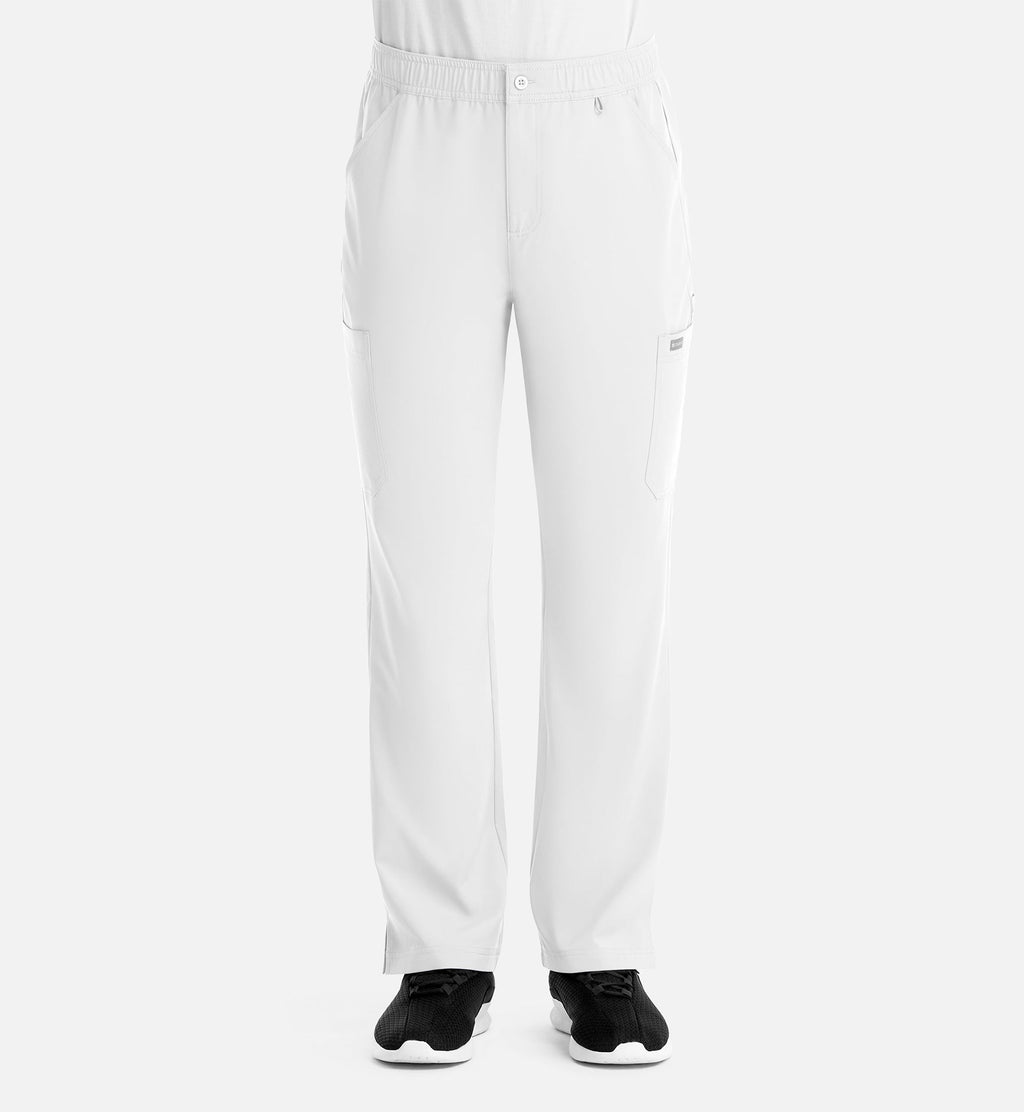 Momentum 5891 Men's Fly Front Cargo Pants White