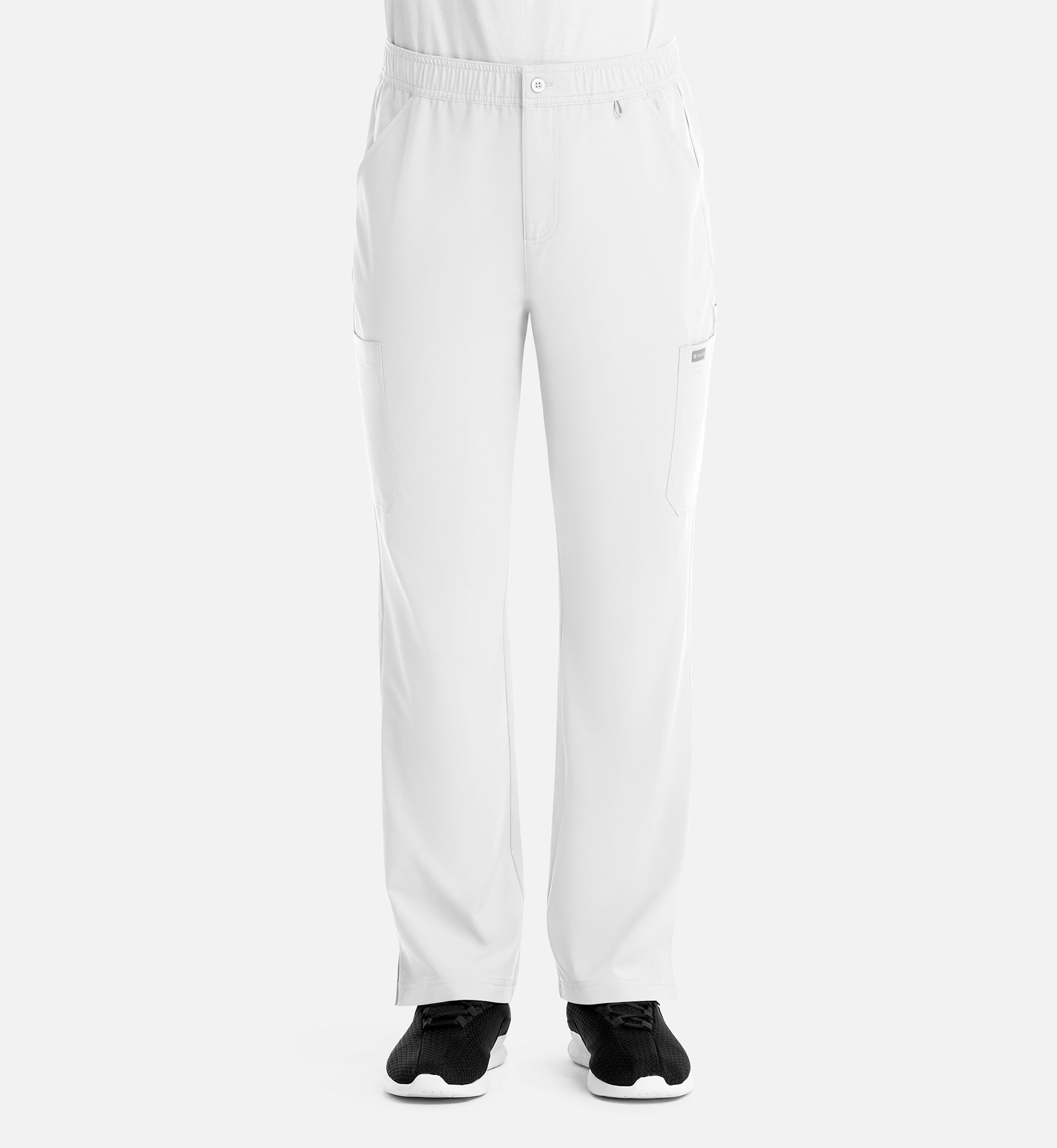 Momentum 5891 Men's Fly Front Cargo Pants White
