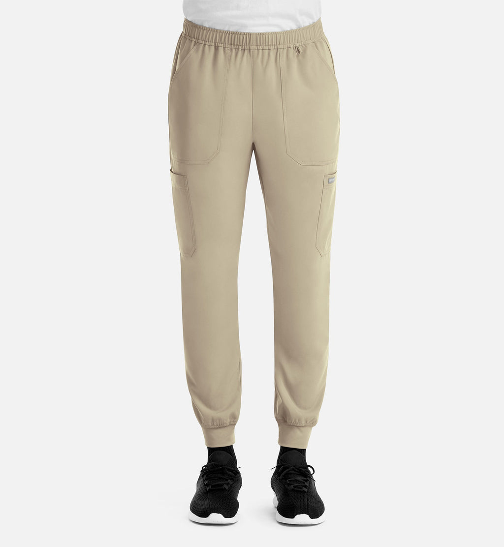 Momentum 5892 Men's Full Elastic Jogger Khaki
