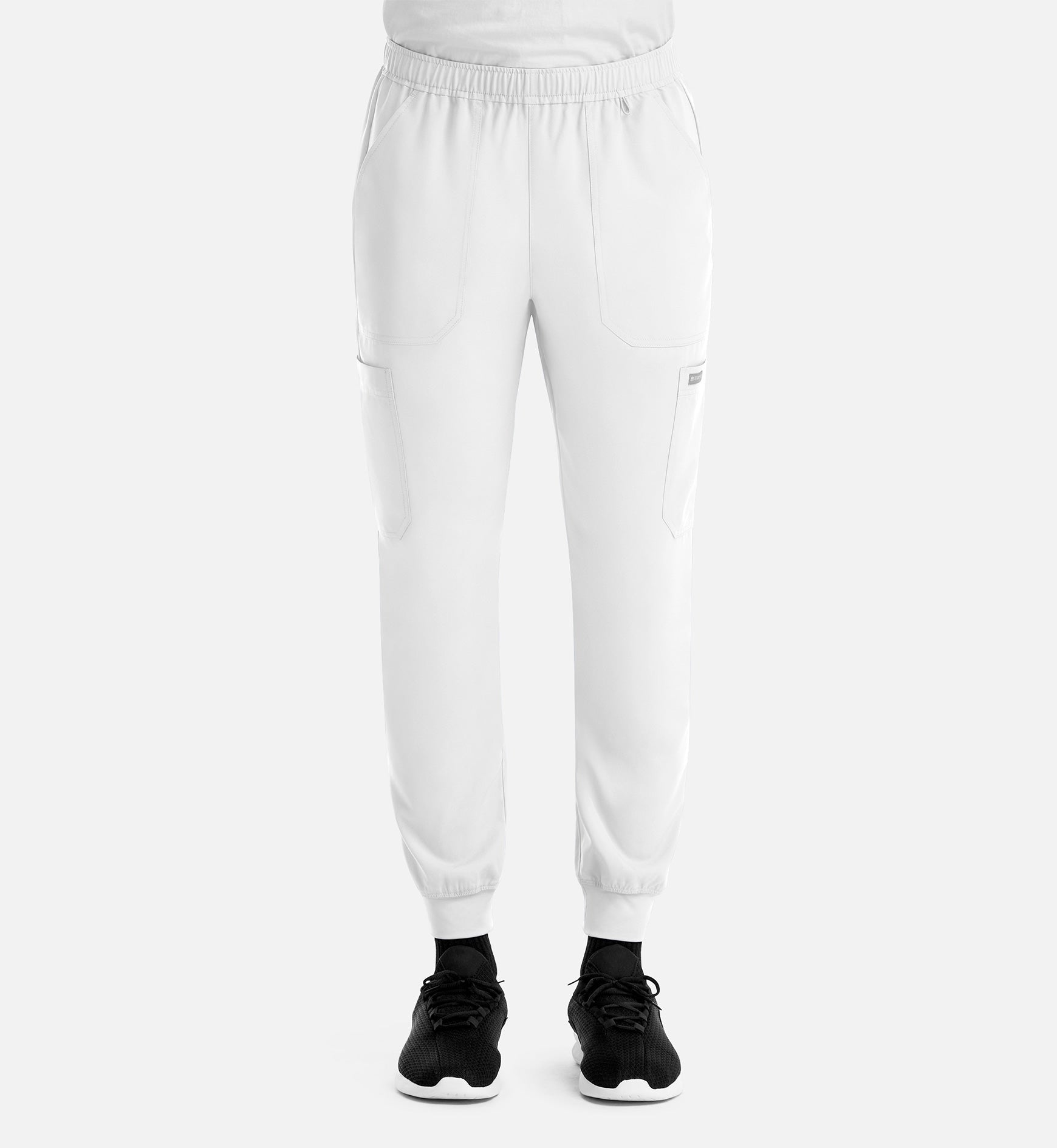 Momentum 5892 Men's Full Elastic Jogger White