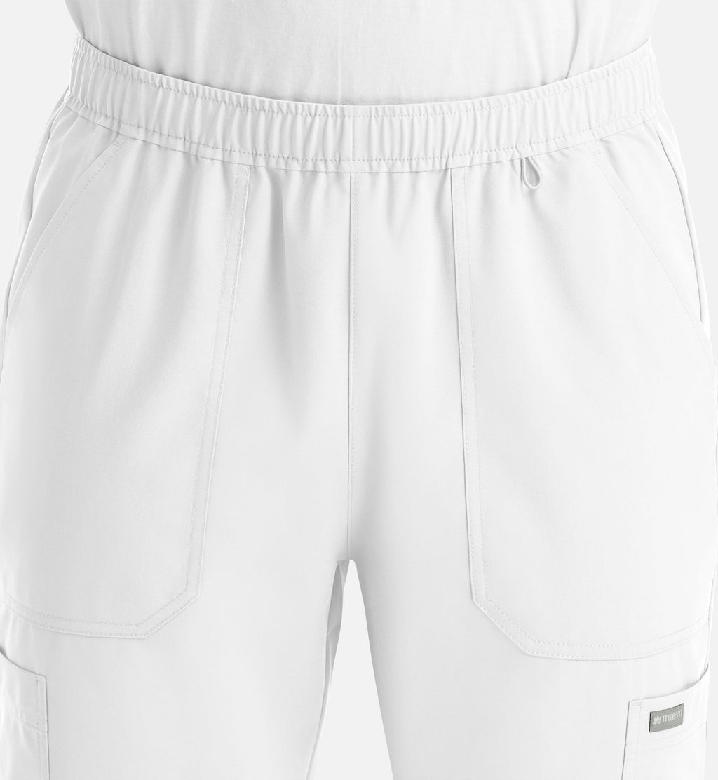 Momentum 5892 Men's Full Elastic Jogger White