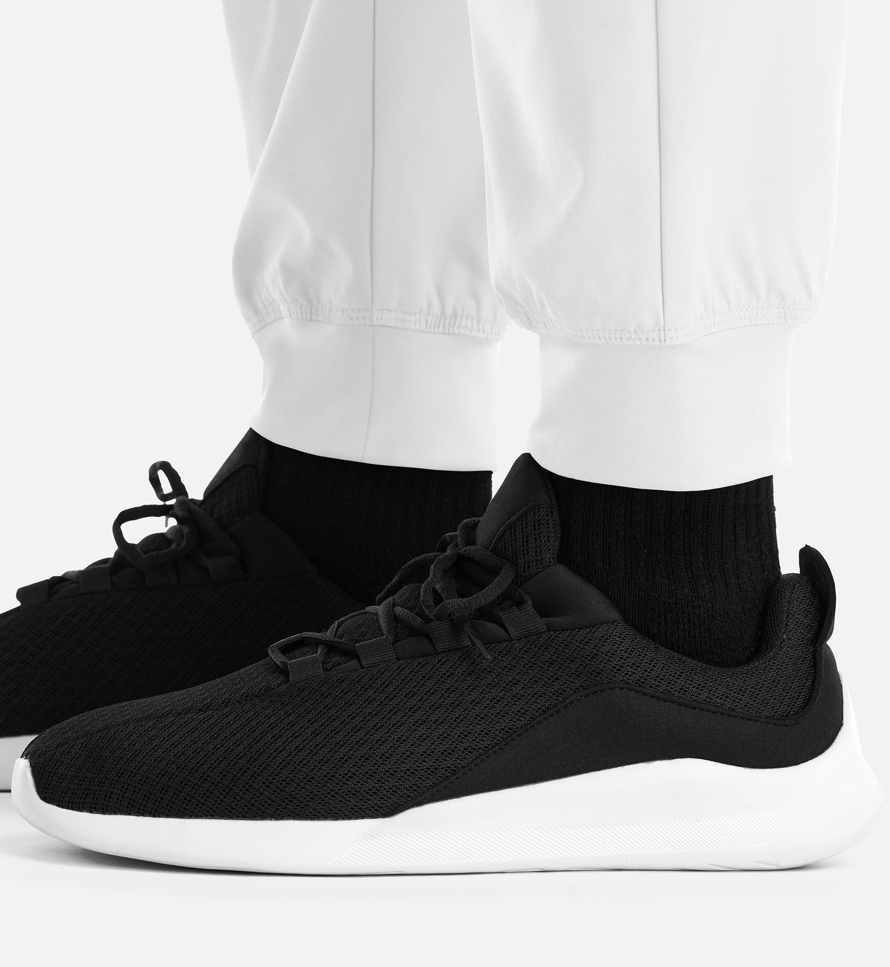 Momentum 5892 Men's Full Elastic Jogger White