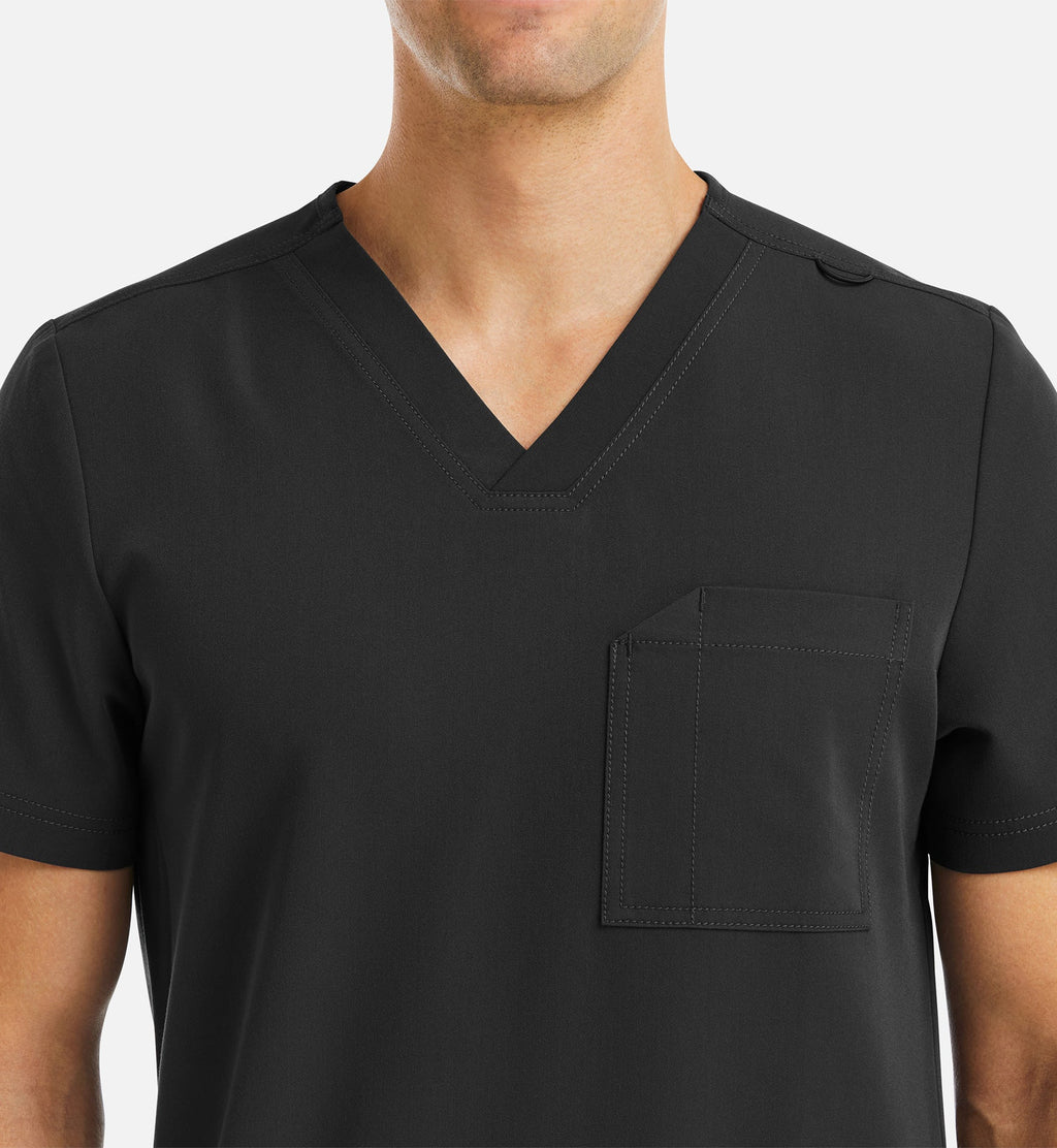 Matrix Pro Men's 5902 Men's 3 Pocket V-Neck Top Black
