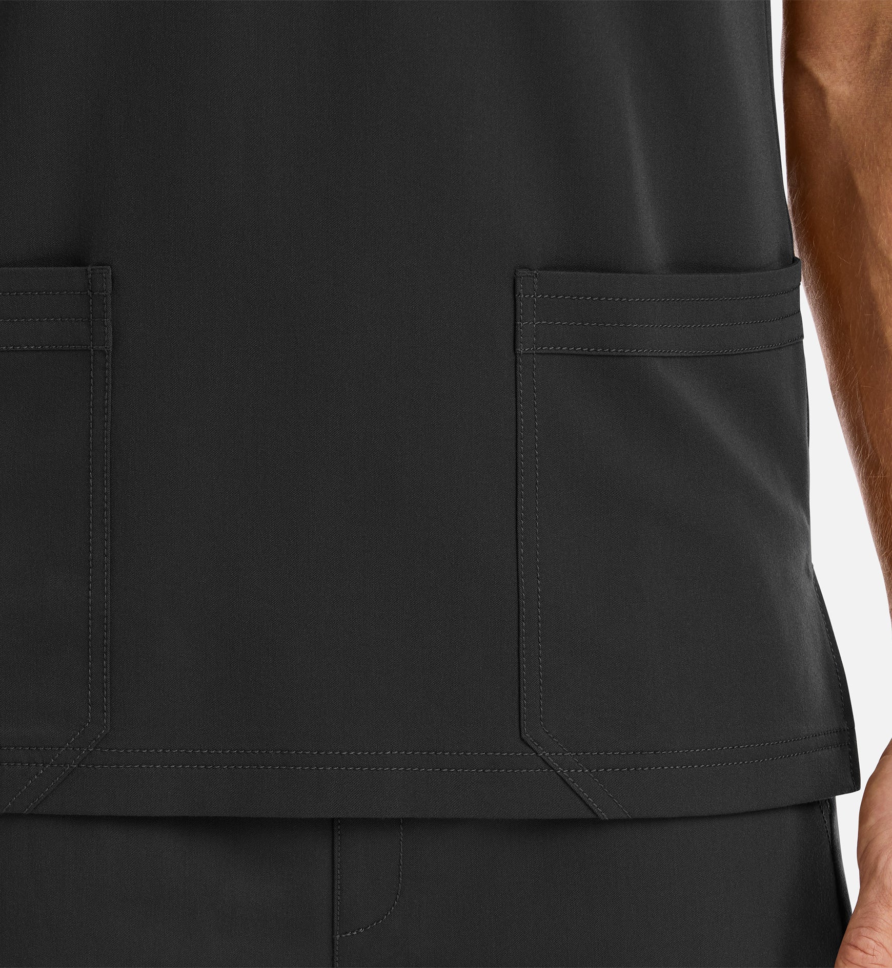Matrix Pro Men's 5902 Men's 3 Pocket V-Neck Top Black
