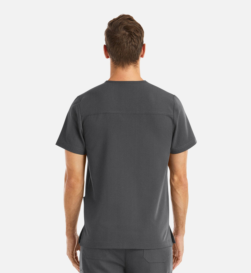 Matrix Pro Men's 5902 Men's 3 Pocket V-Neck Top Heather Grey