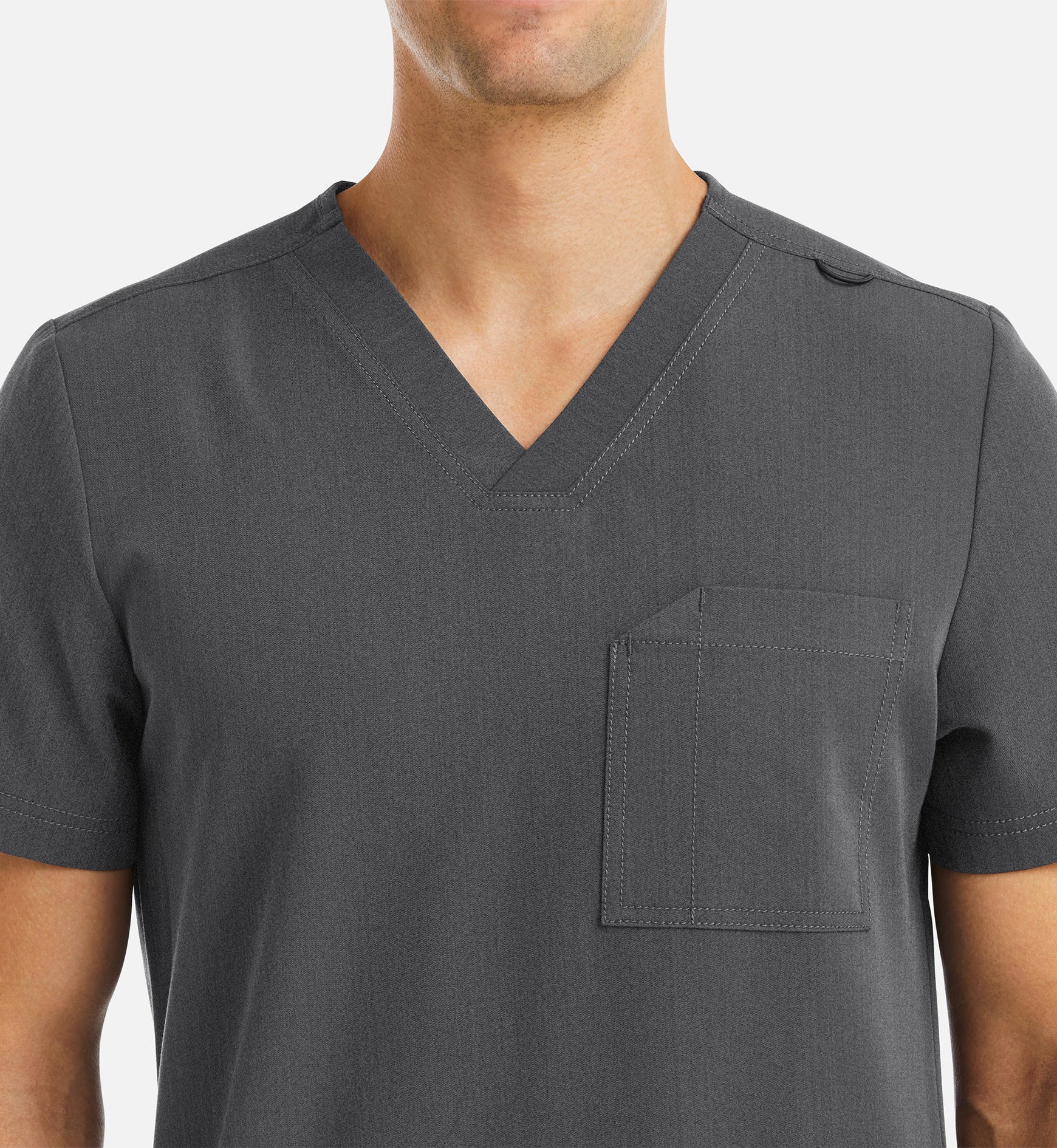 Matrix Pro Men's 5902 Men's 3 Pocket V-Neck Top Heather Grey