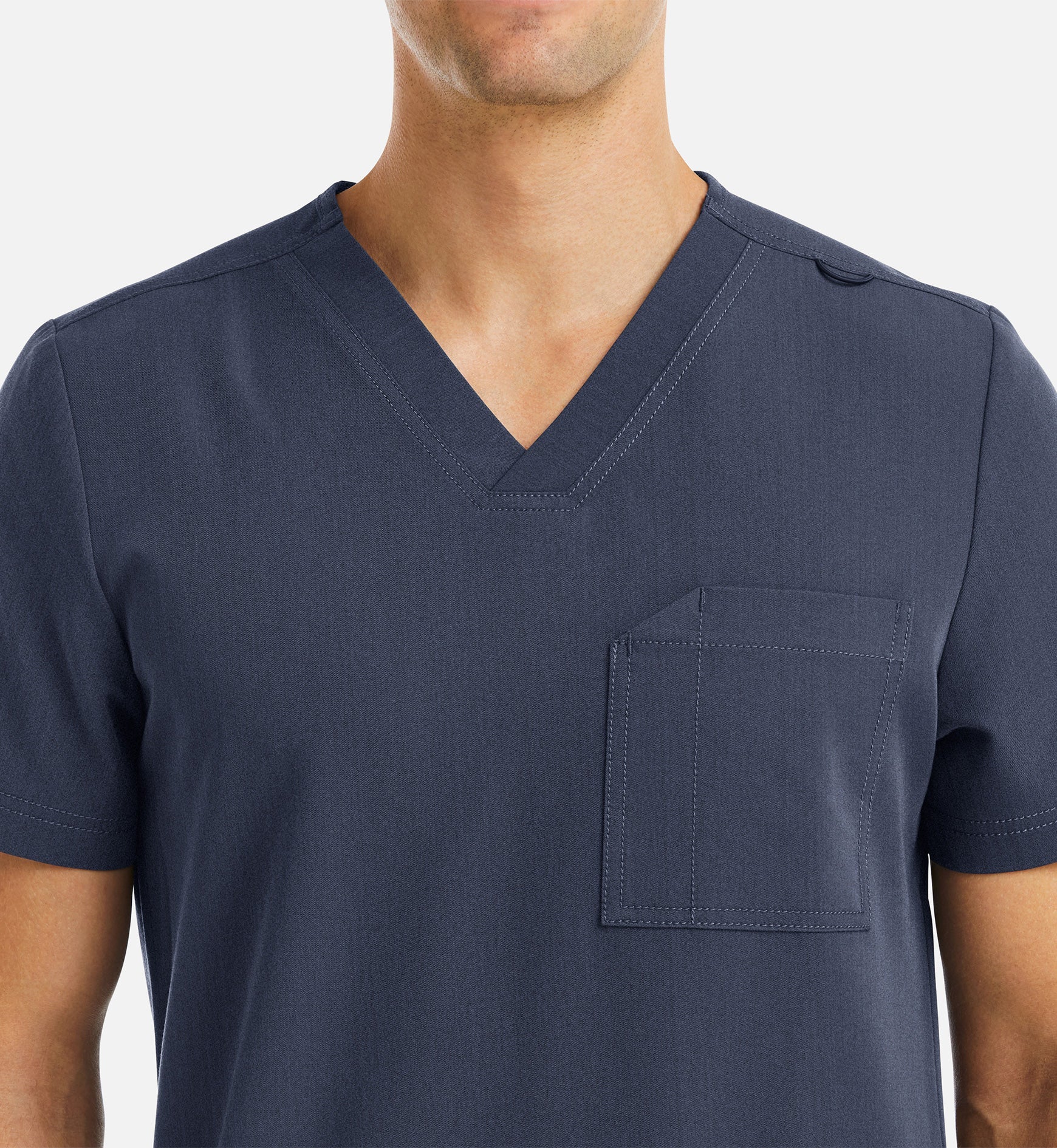 Matrix Pro Men's 5902 Men's 3 Pocket V-Neck Top Heather Navy