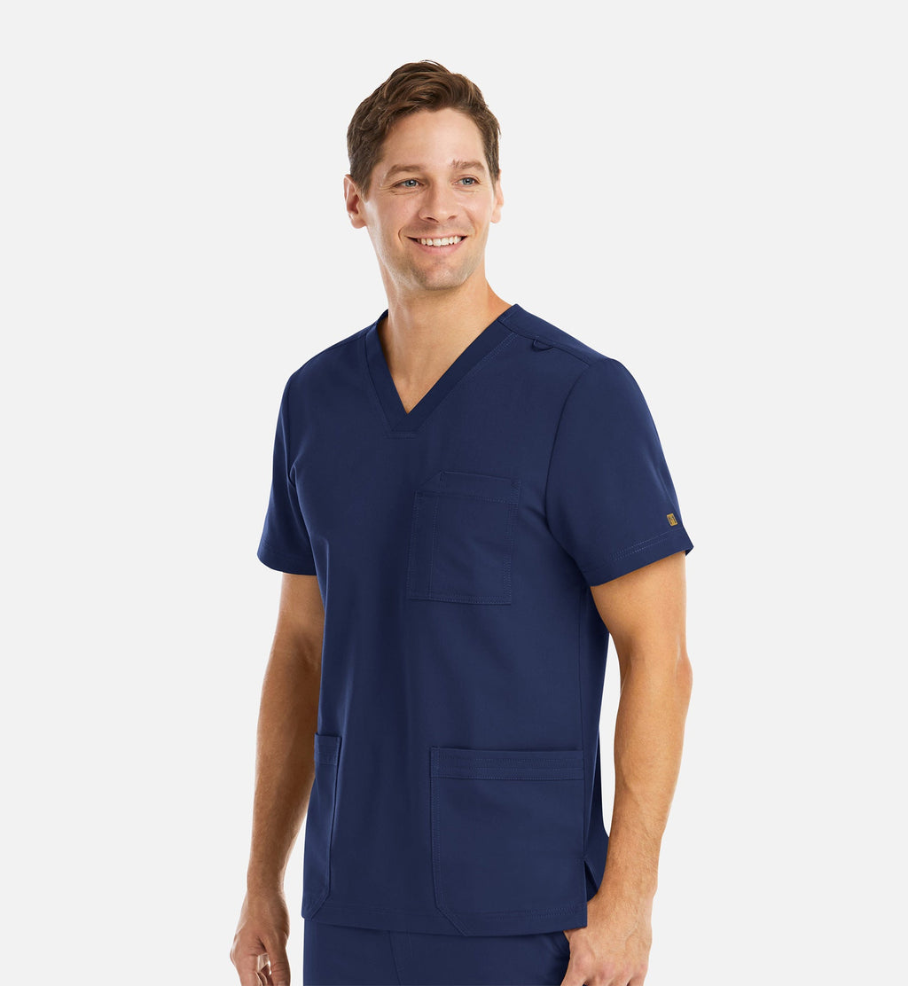 Matrix Pro Men's 5902 Men's 3 Pocket V-Neck Top Navy