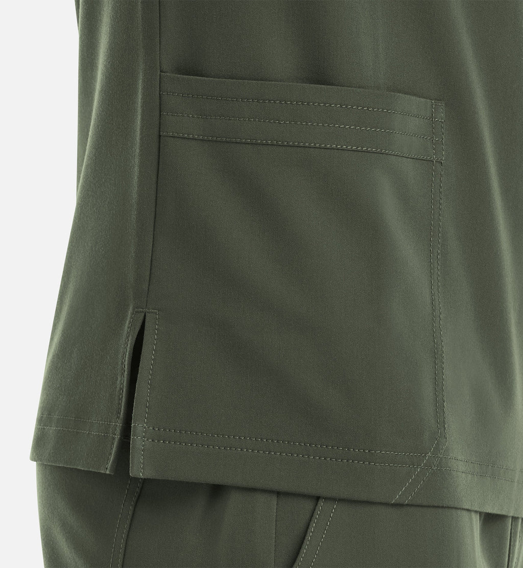 Matrix Pro Men's 5902 Men's 3 Pocket V-Neck Top Olive