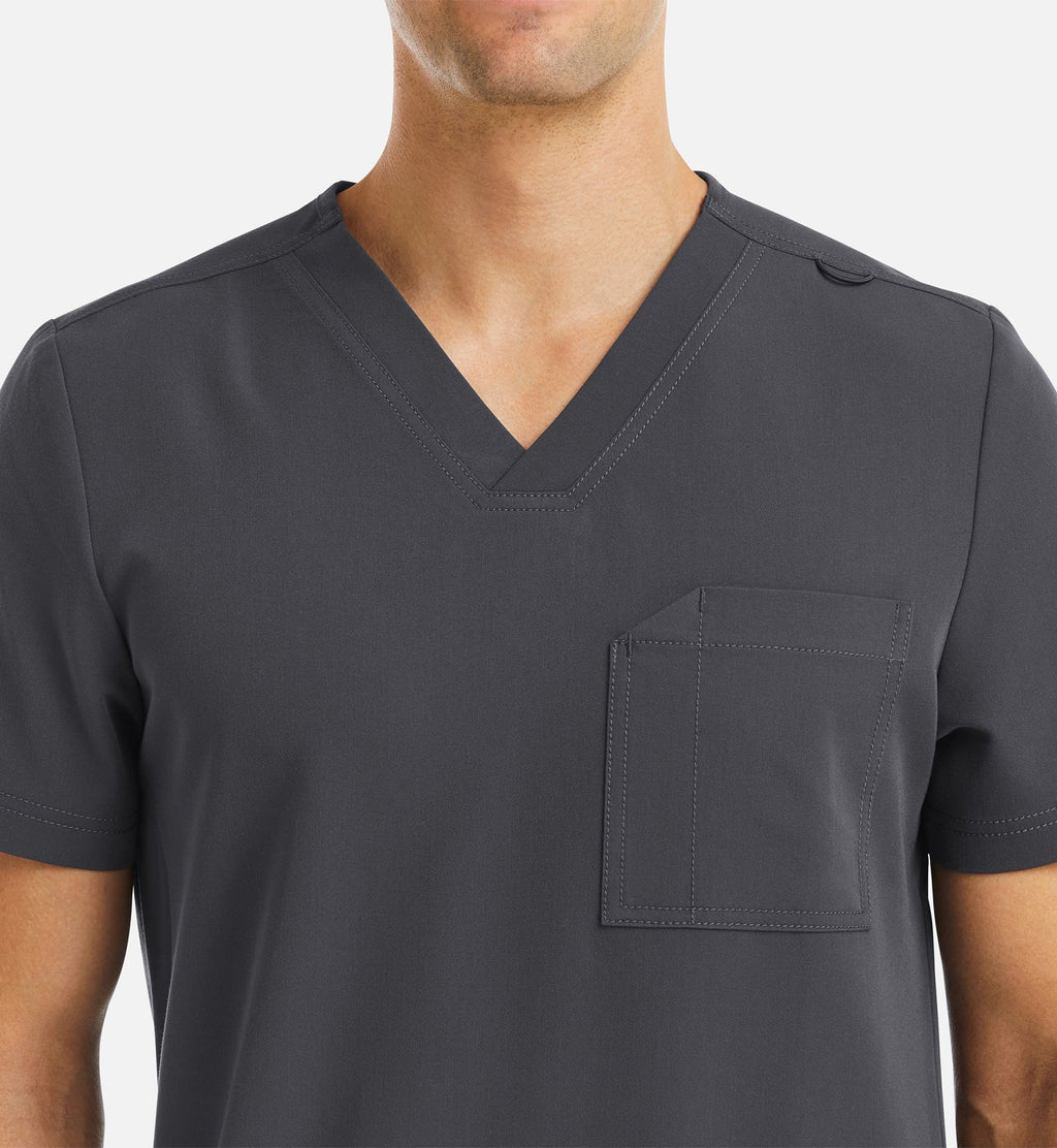 Matrix Pro Men's 5902 Men's 3 Pocket V-Neck Top Pewter