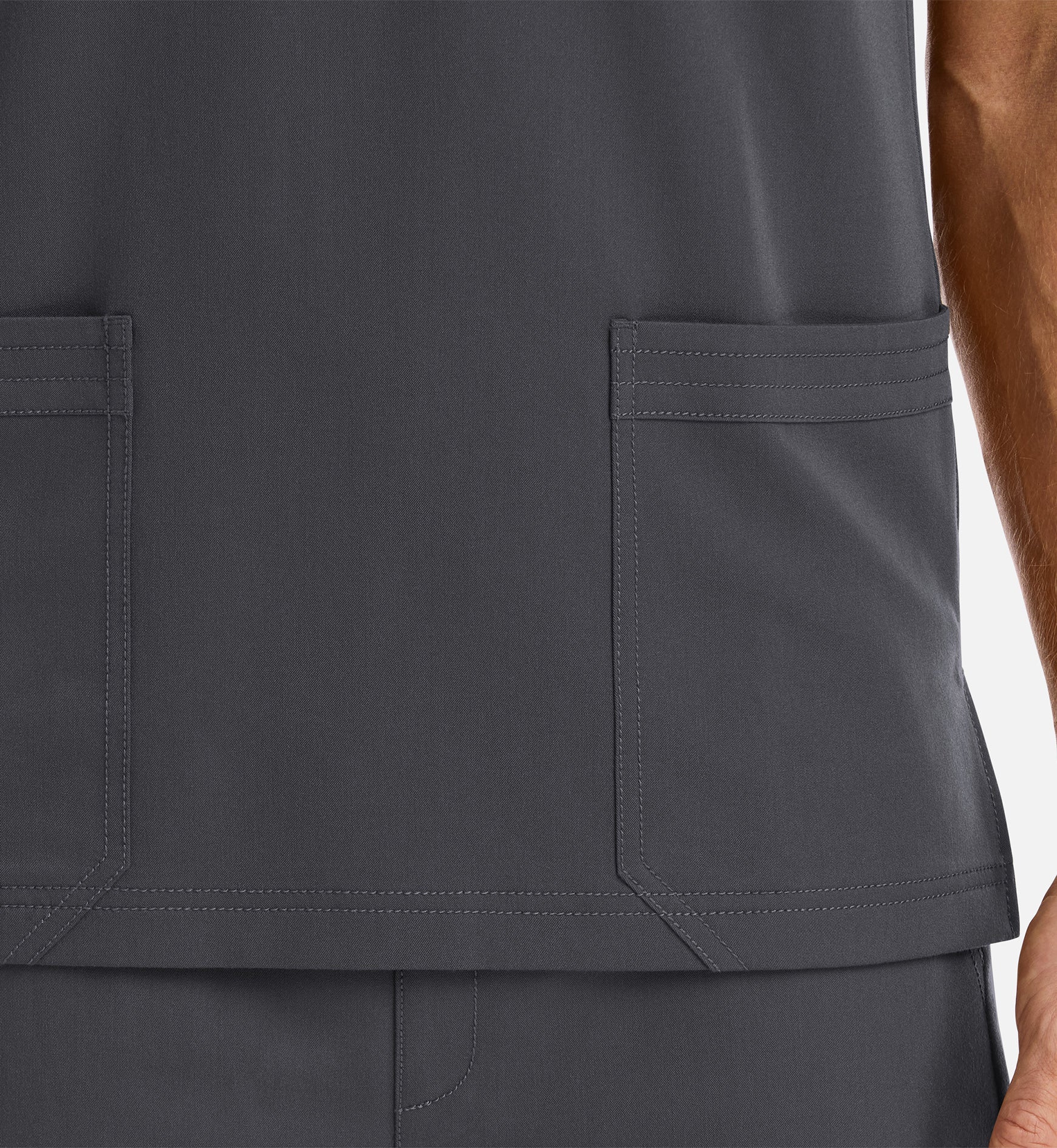 Matrix Pro Men's 5902 Men's 3 Pocket V-Neck Top Pewter