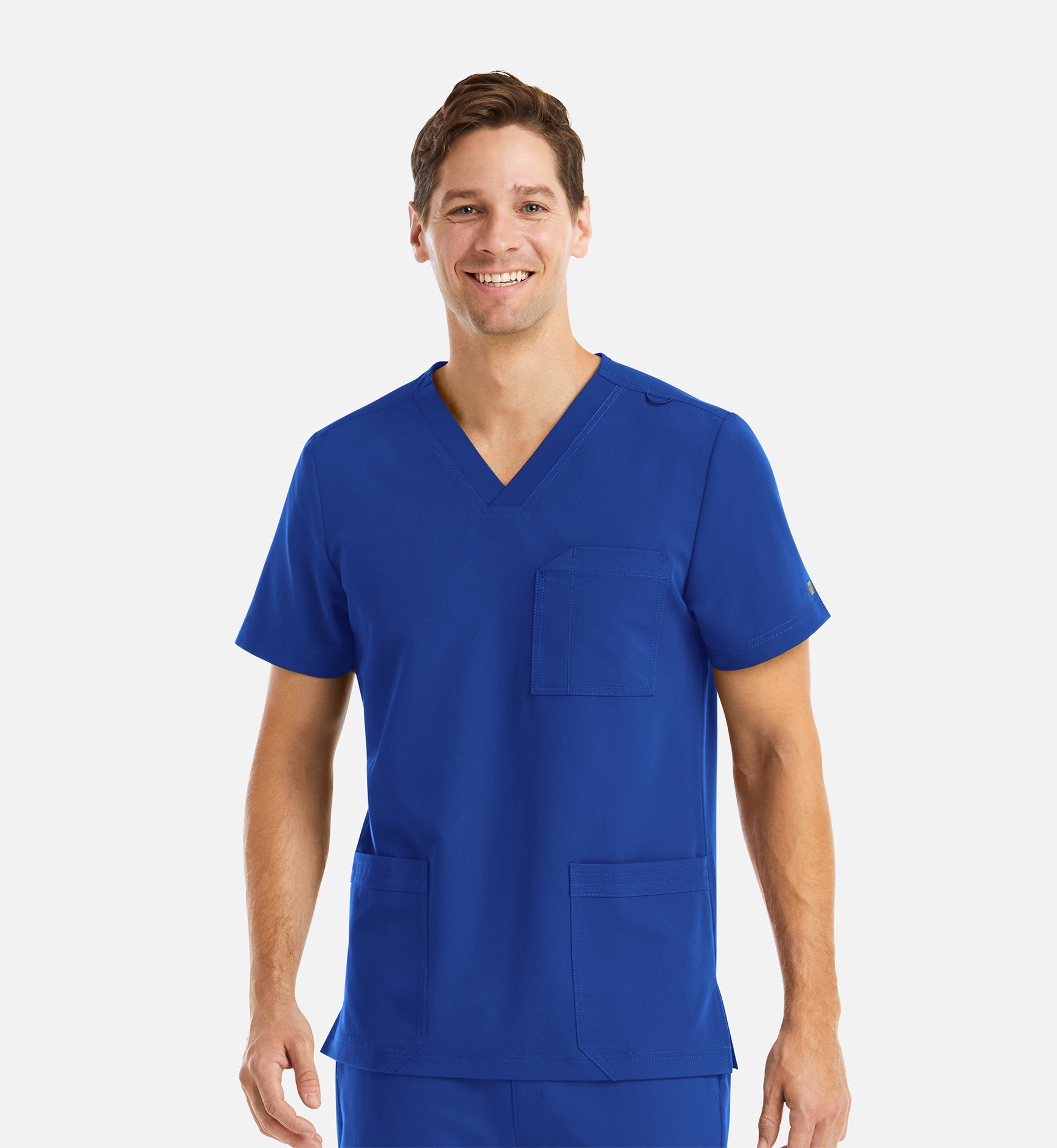 Matrix Pro Men's 5902 Men's 3 Pocket V-Neck Top Royal Blue