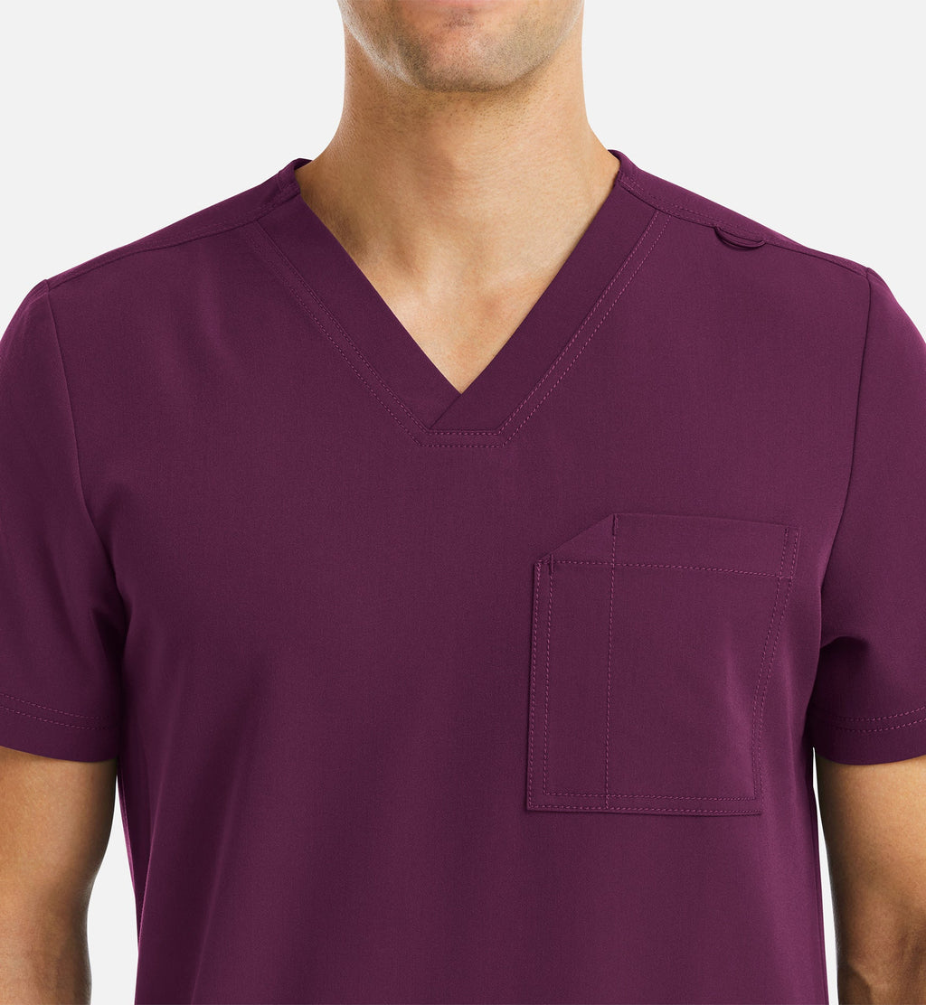 Matrix Pro Men's 5902 Men's 3 Pocket V-Neck Top Wine