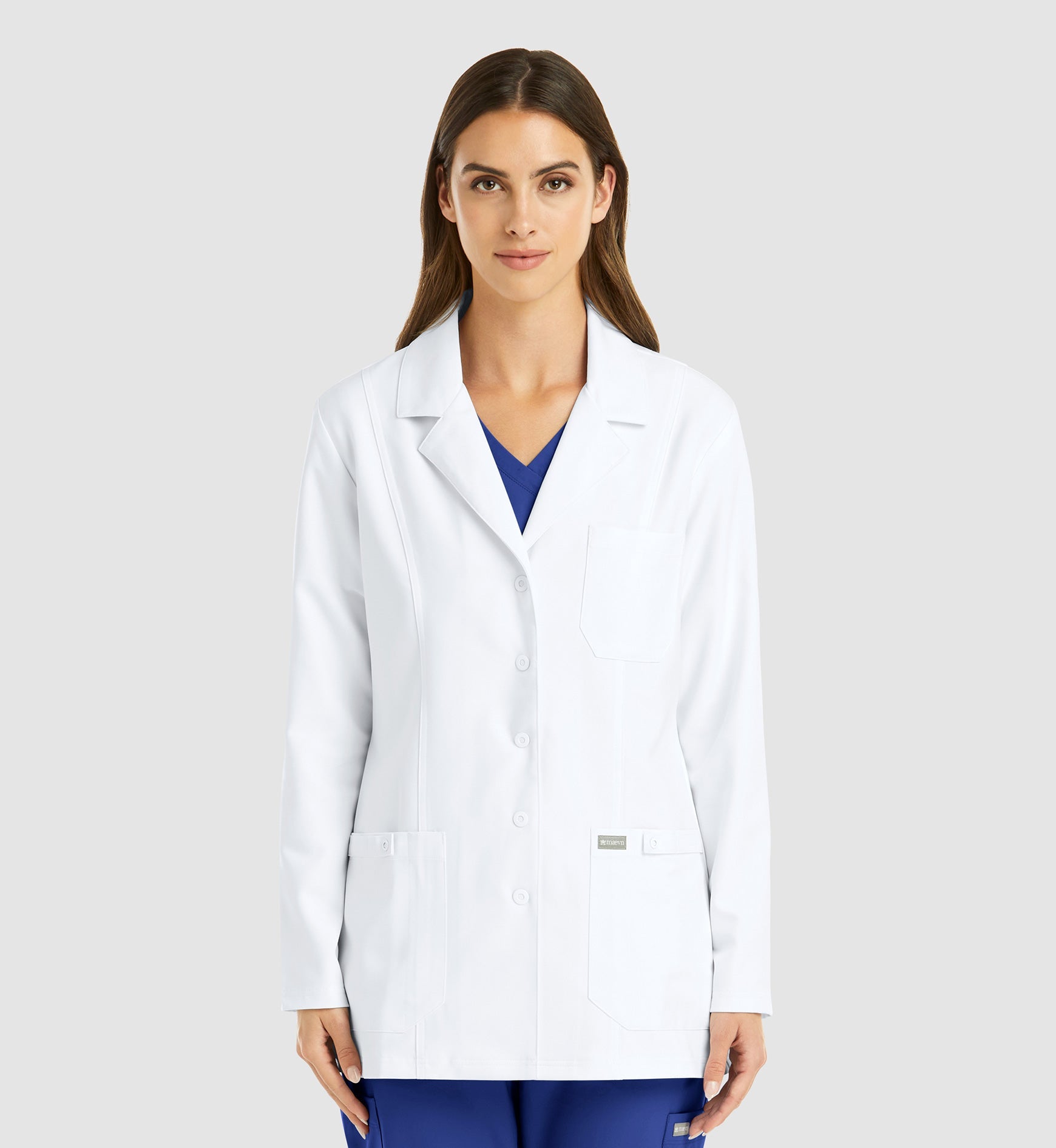 Momentum Lab Coats 5973 Women's Snap Consultation Lab Coat White
