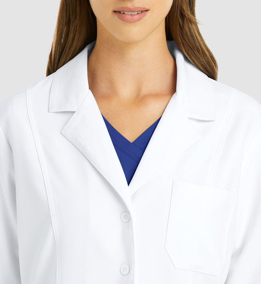 Momentum Lab Coats 5973 Women's Snap Consultation Lab Coat White