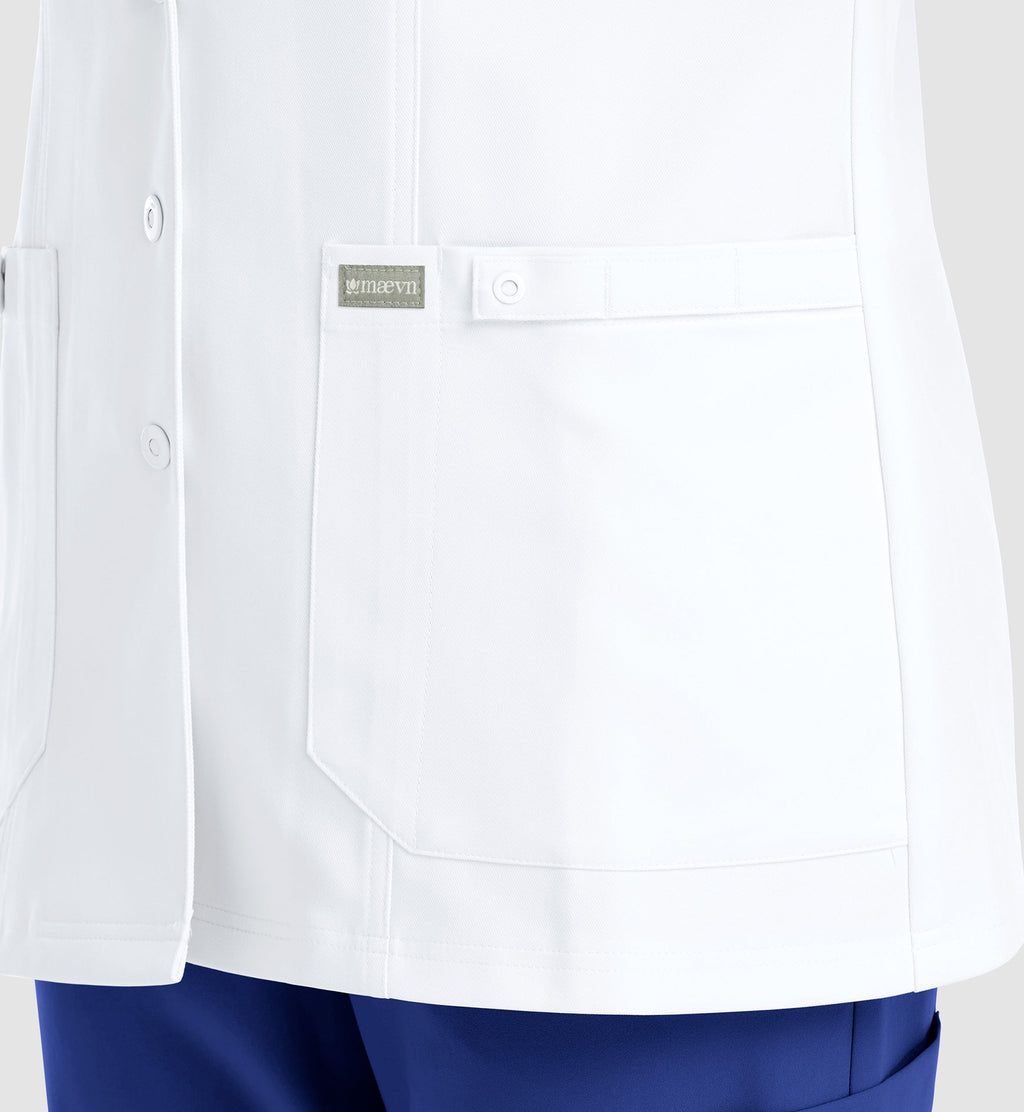 Momentum Lab Coats 5973 Women's Snap Consultation Lab Coat White