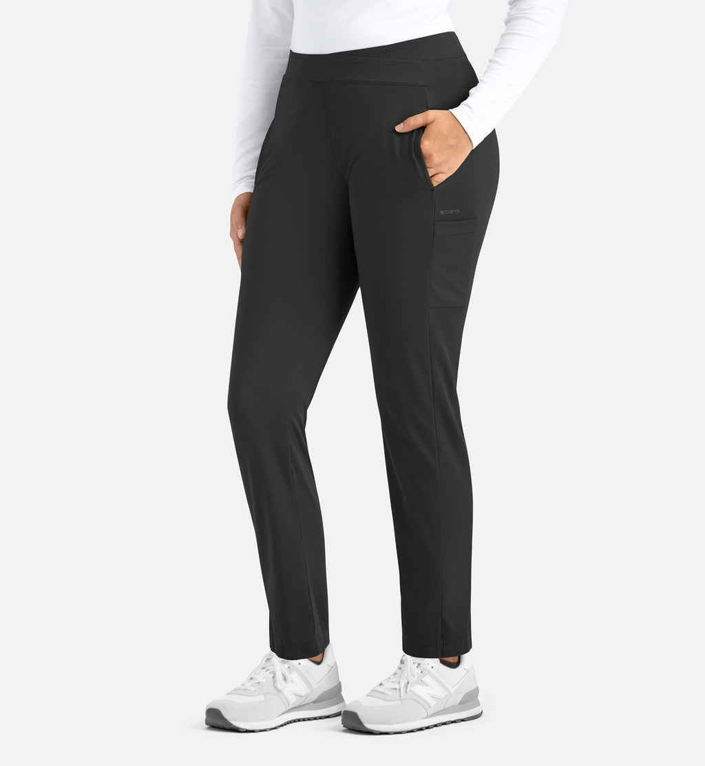 Focus 60301 Women's Mid Rise Tapered Pants Black