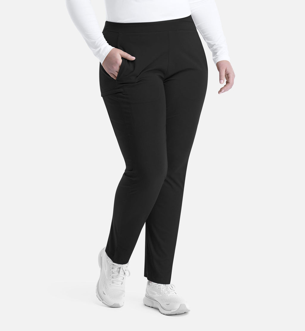 Focus 60301 Women's Mid Rise Tapered Pants Black