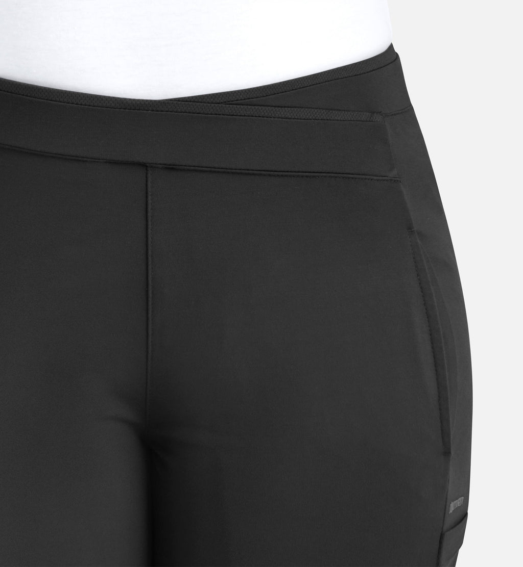 Focus 60301 Women's Mid Rise Tapered Pants Black