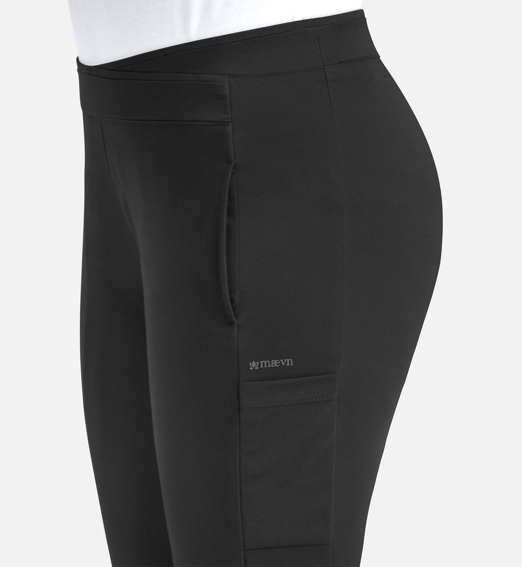 Focus 60301 Women's Mid Rise Tapered Pants Black