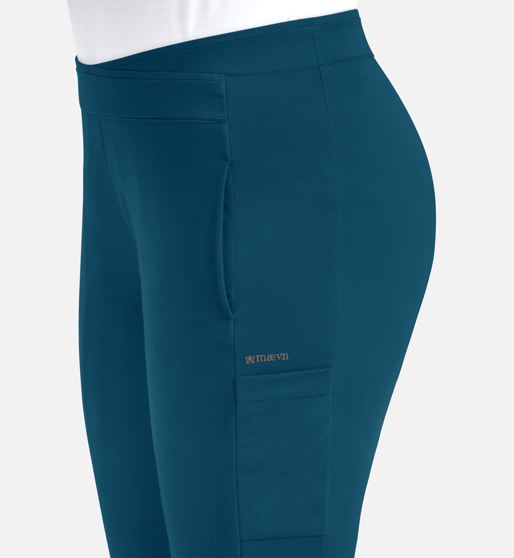 Focus 60301 Women's Mid Rise Tapered Pants Caribbean Blue