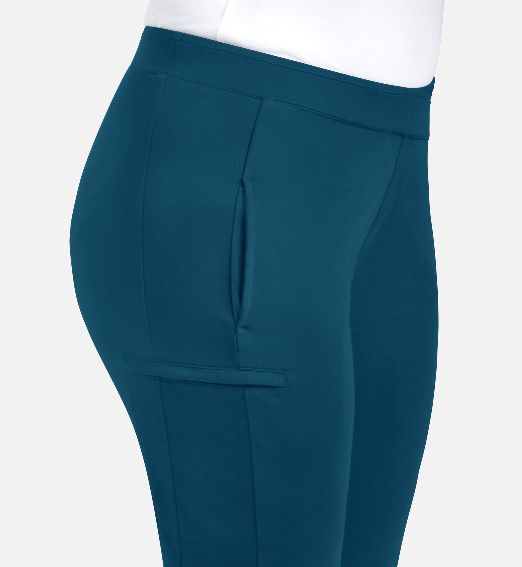 Focus 60301 Women's Mid Rise Tapered Pants Caribbean Blue