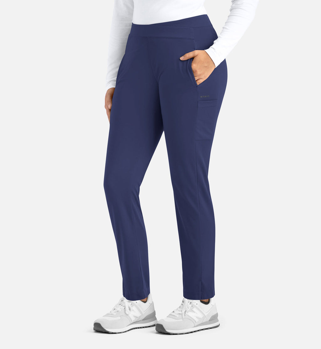 Focus 60301 Women's Mid Rise Tapered Pants Navy