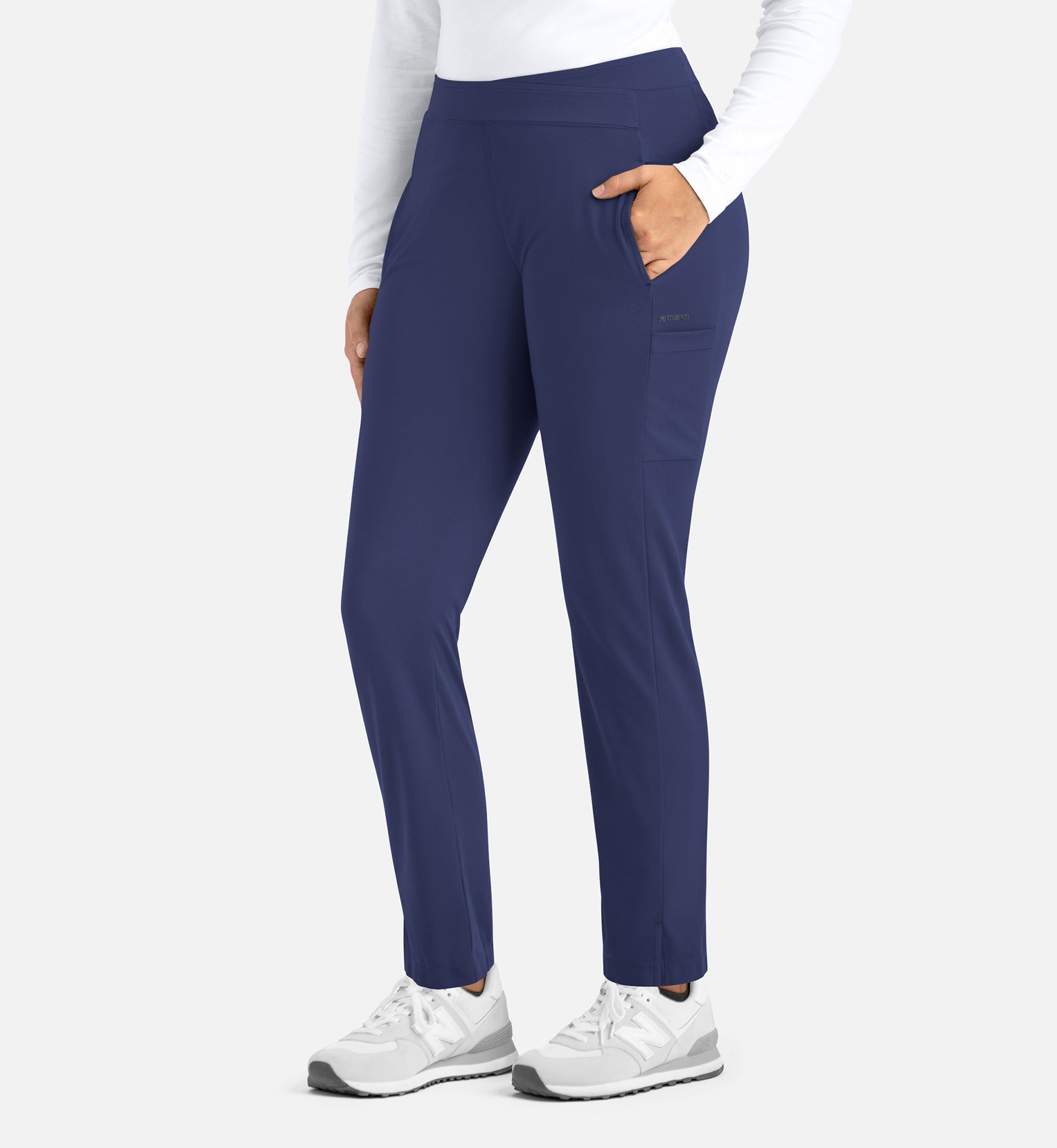 Focus 60301 Women's Mid Rise Tapered Pants Navy