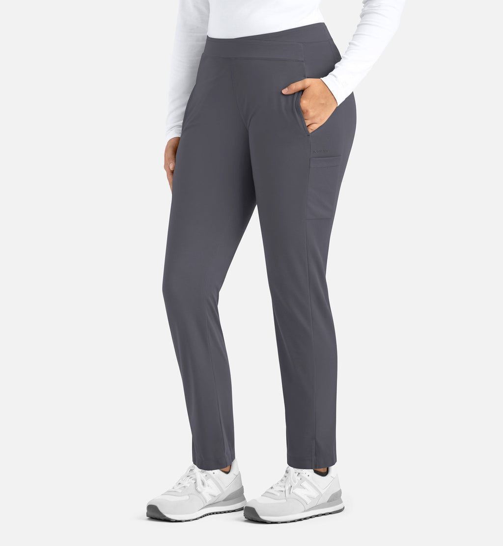 Focus 60301 Women's Mid Rise Tapered Pants Pewter