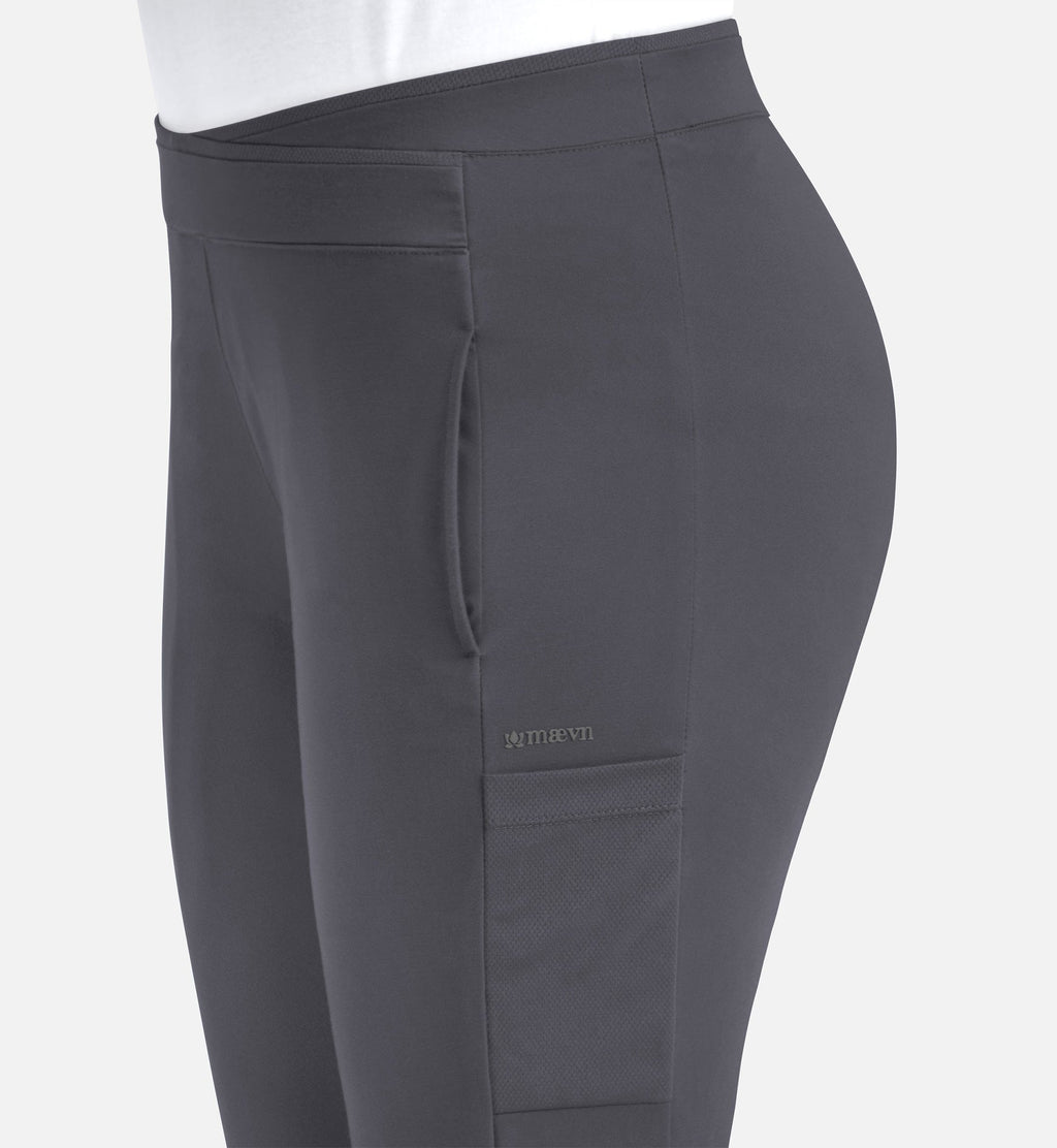 Focus 60301 Women's Mid Rise Tapered Pants Pewter