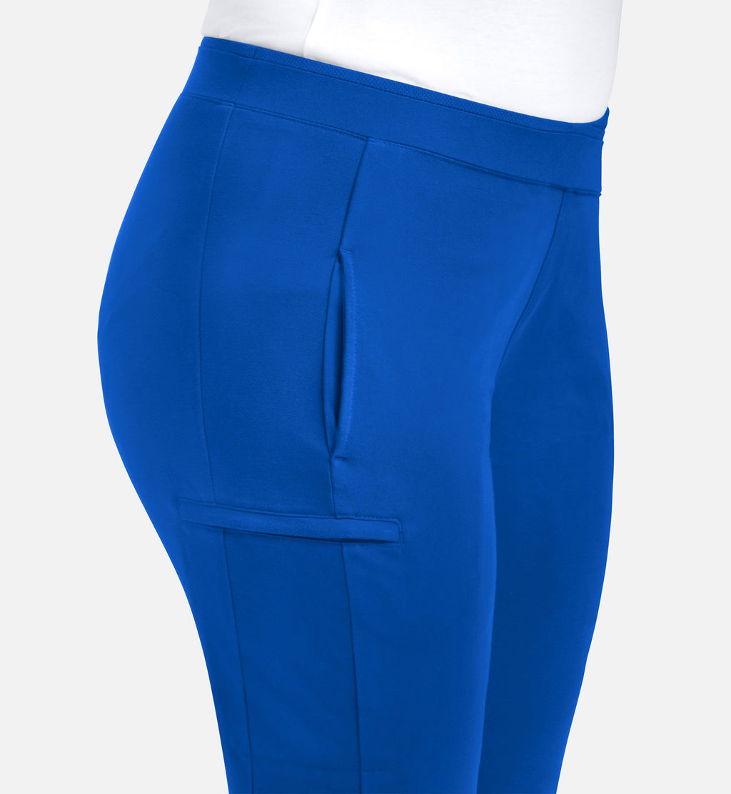 Focus 60301 Women's Mid Rise Tapered Pants Royal Blue