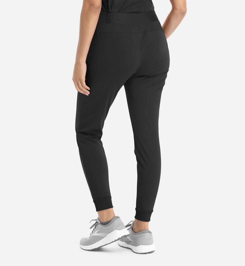 Focus 60302 Women's Mid Rise Elastic Jogger Black