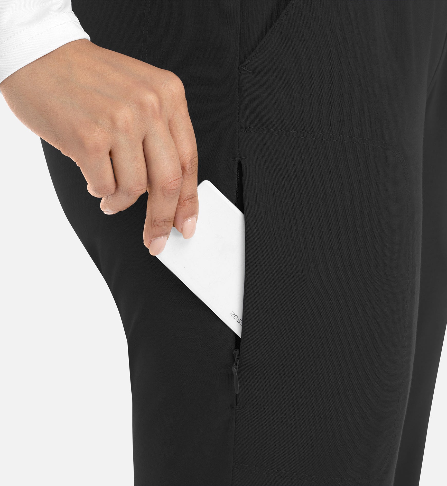Focus 60302 Women's Mid Rise Elastic Jogger Black