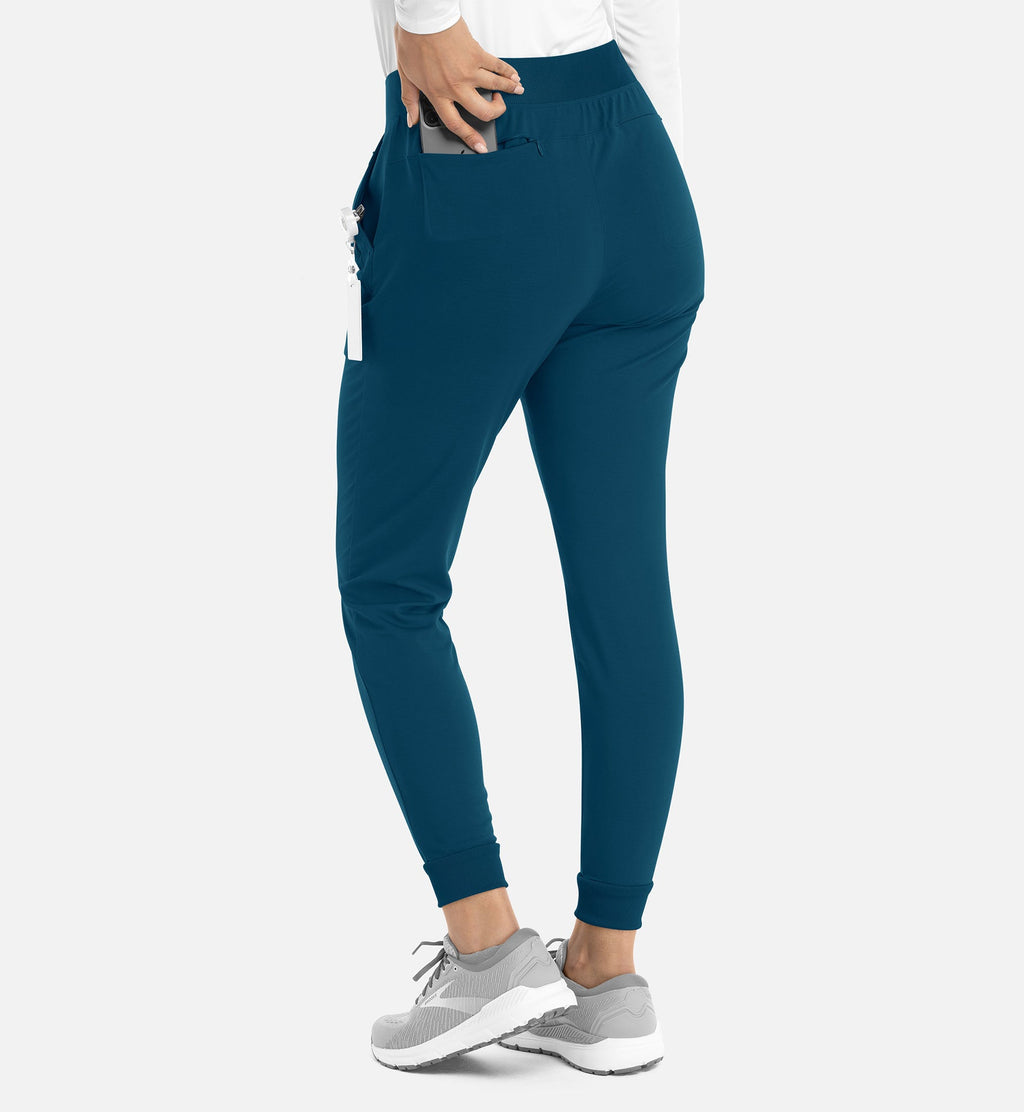 Focus 60302 Women's Mid Rise Elastic Jogger Caribbean Blue