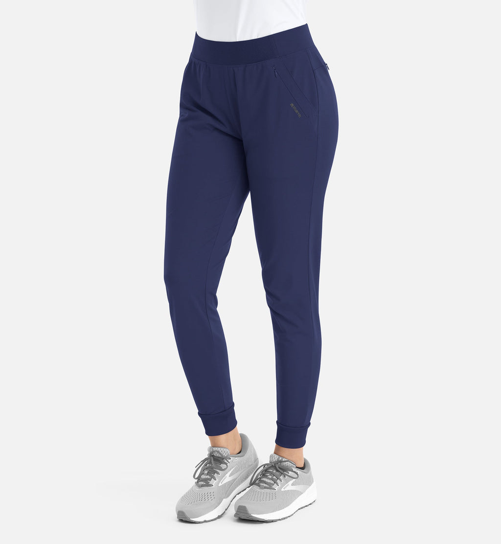 Focus 60302 Women's Mid Rise Elastic Jogger Navy