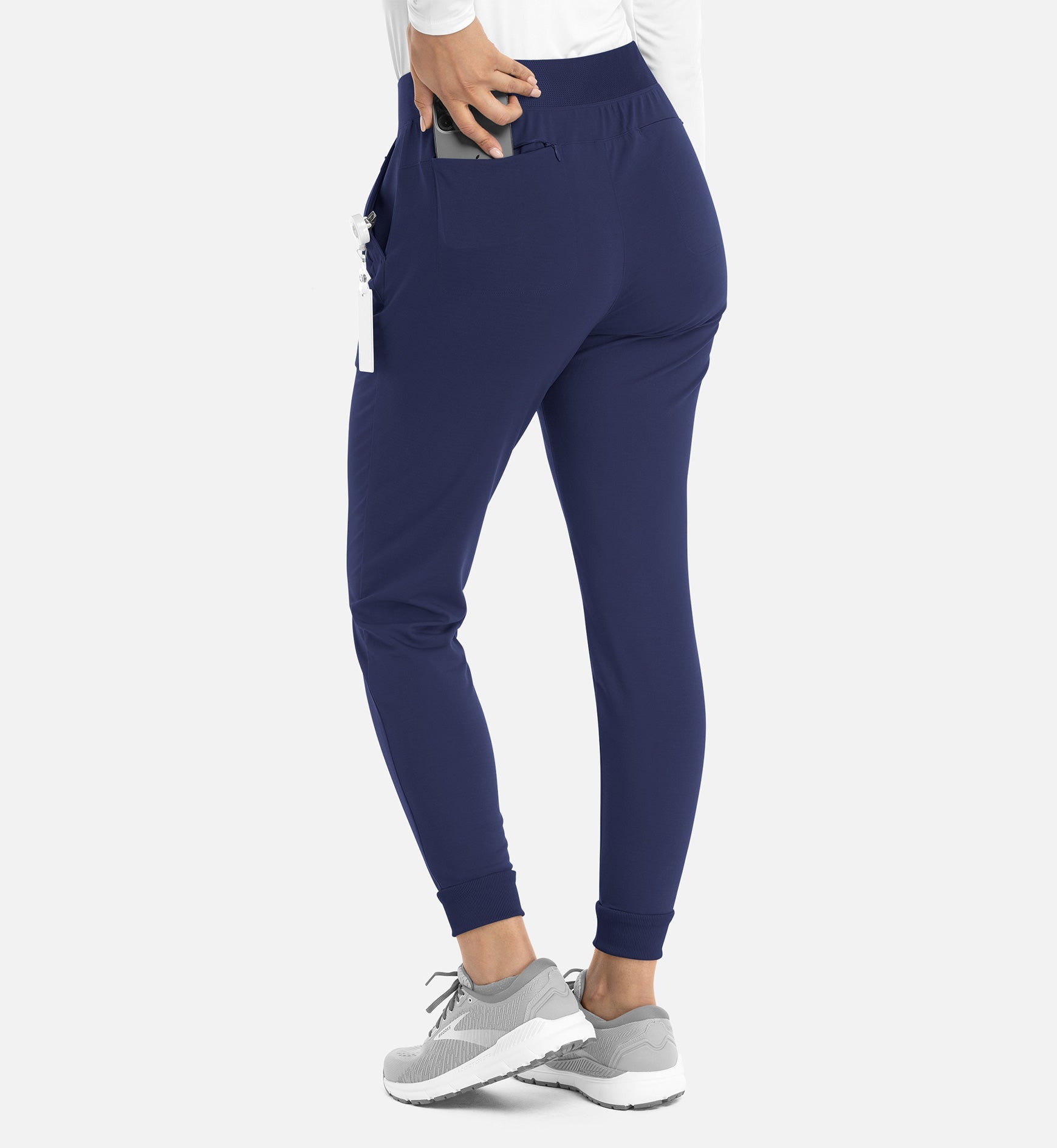 Focus 60302 Women's Mid Rise Elastic Jogger Navy