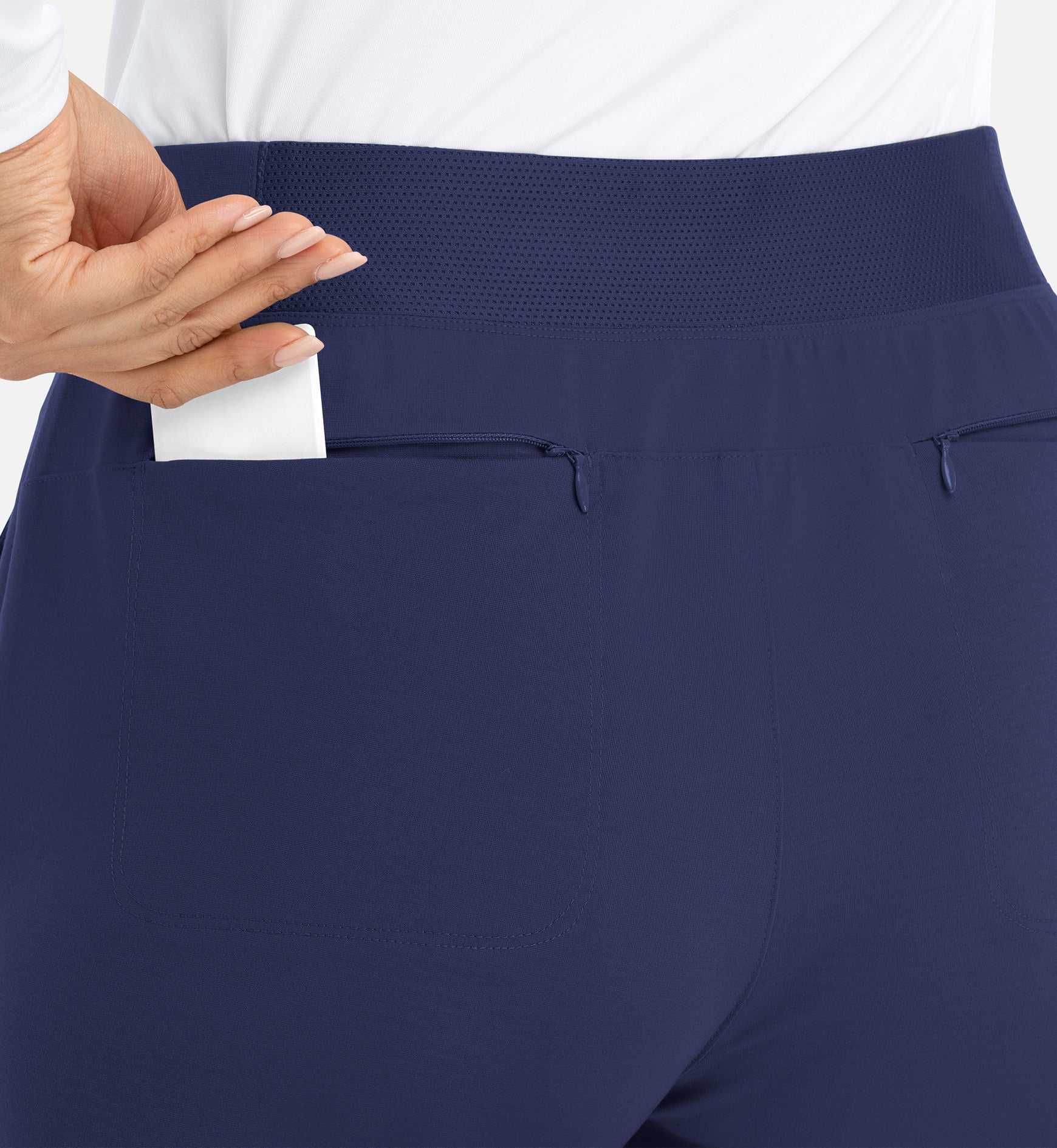 Focus 60302 Women's Mid Rise Elastic Jogger Navy