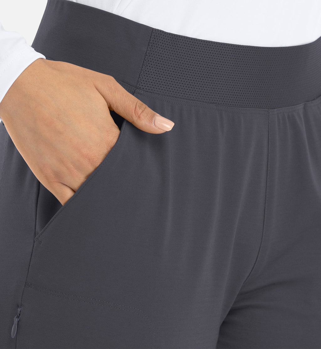 Focus 60302 Women's Mid Rise Elastic Jogger Pewter