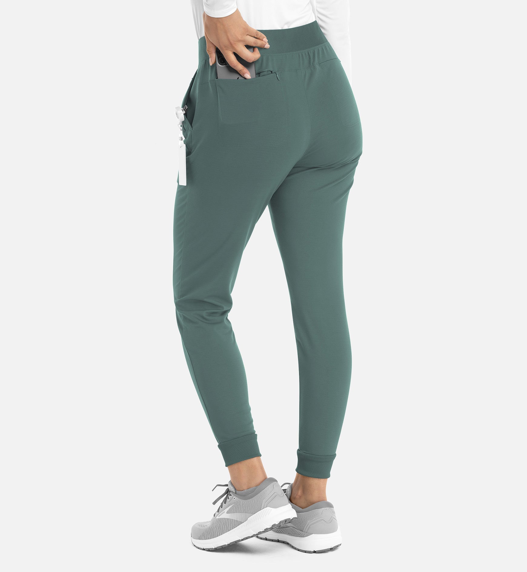 Focus 60302 Women's Mid Rise Elastic Jogger Sage
