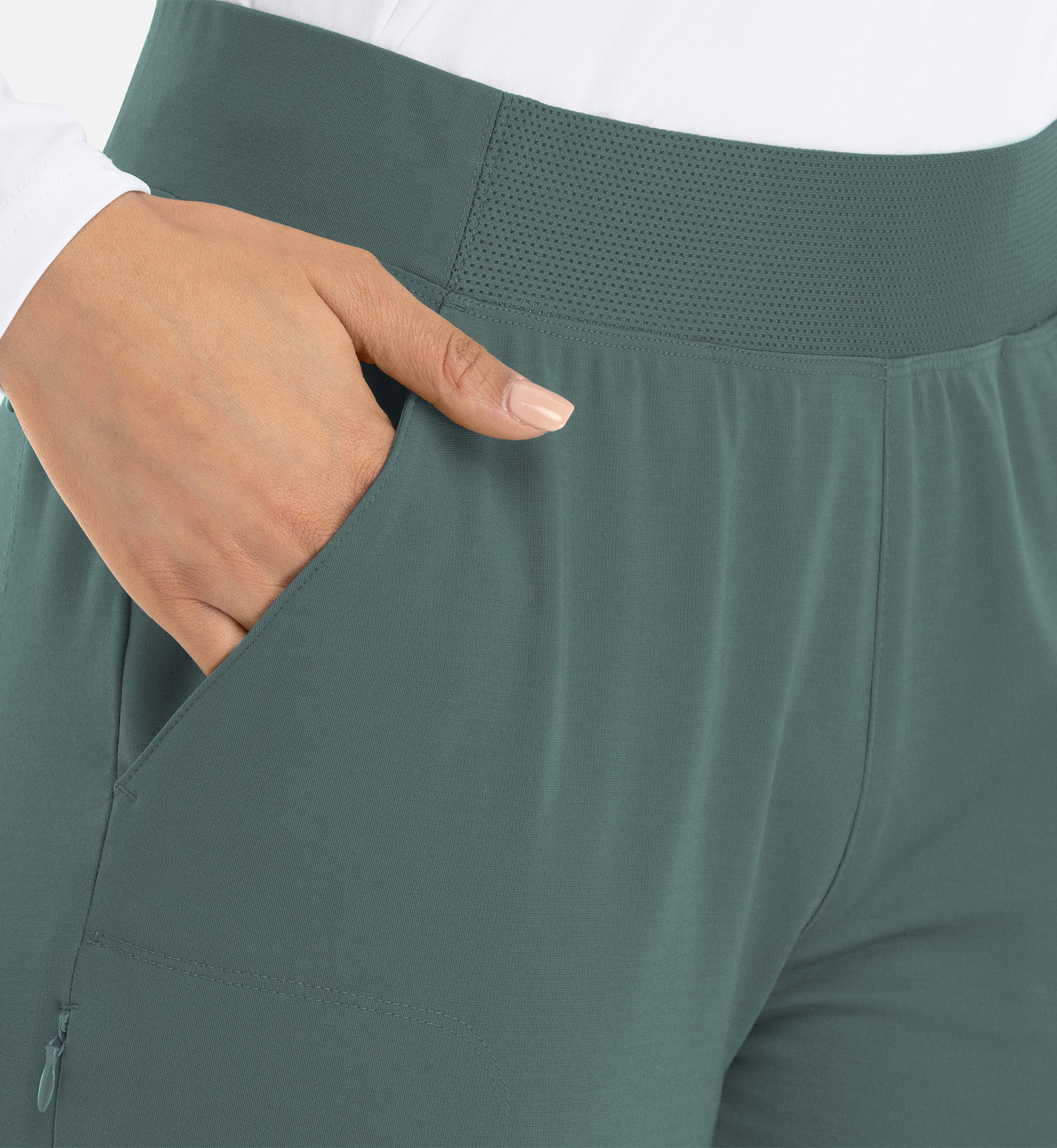 Focus 60302 Women's Mid Rise Elastic Jogger Sage
