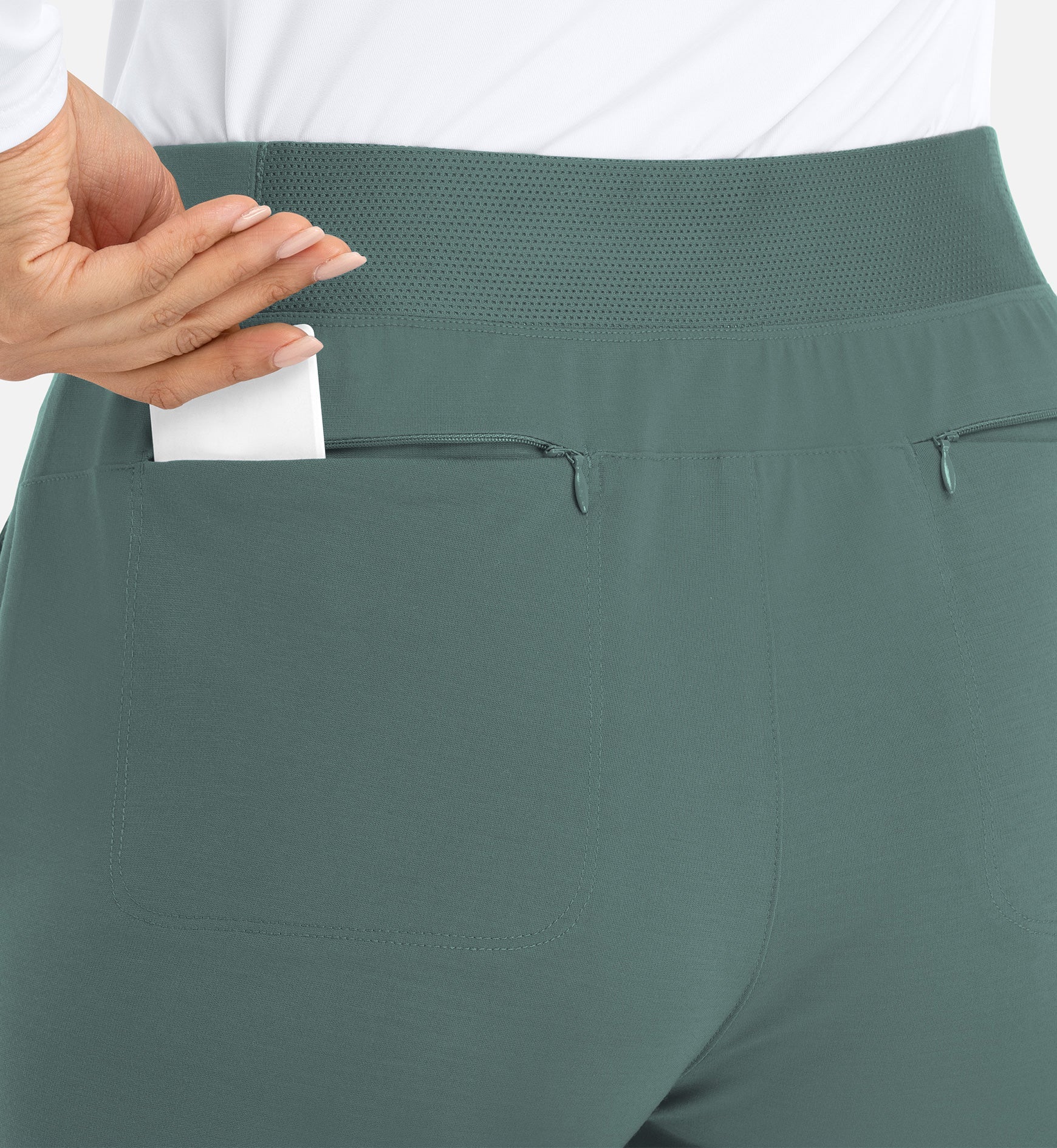 Focus 60302 Women's Mid Rise Elastic Jogger Sage