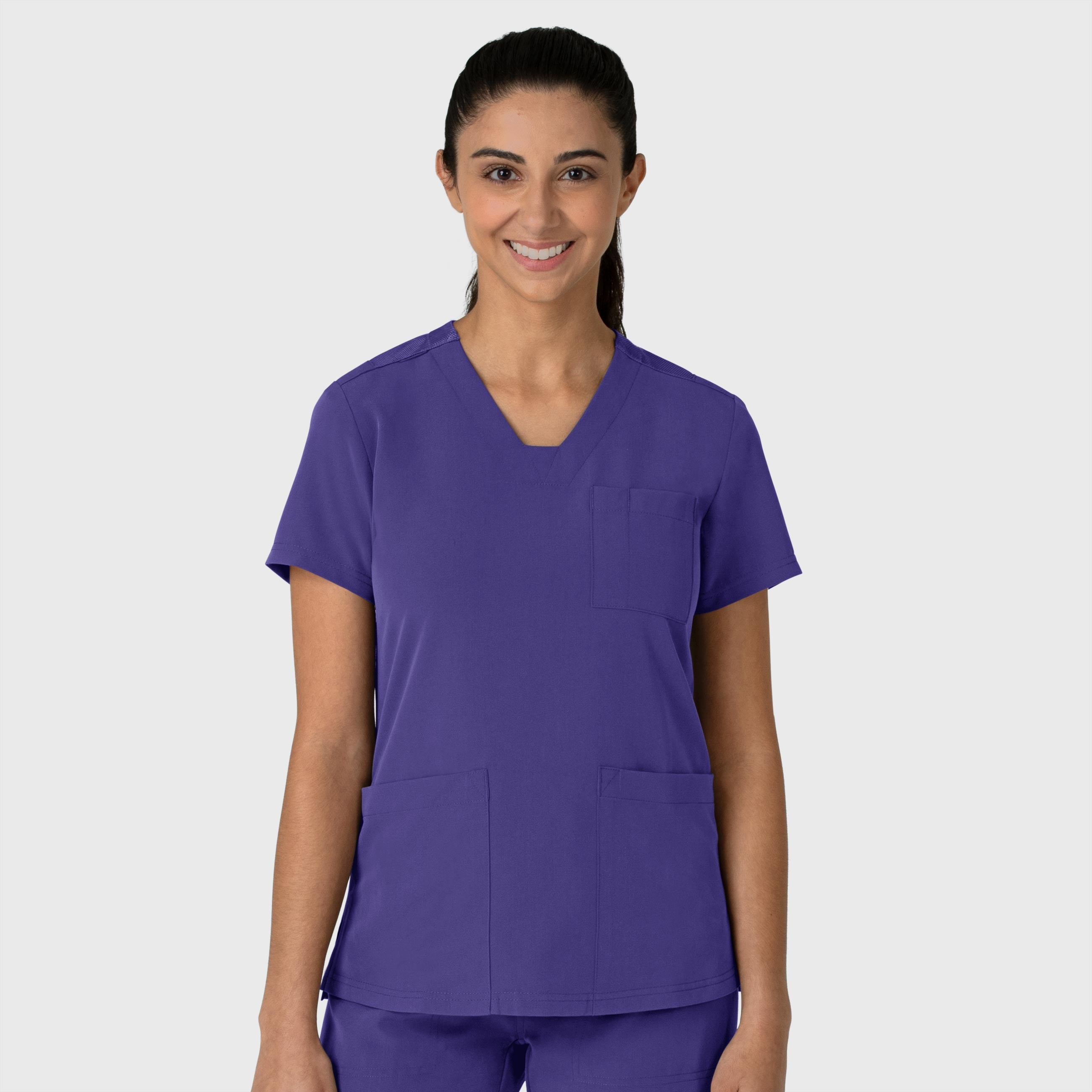 Nova 6132 Flex-n-Reach V-Neck Scrub Top Grape